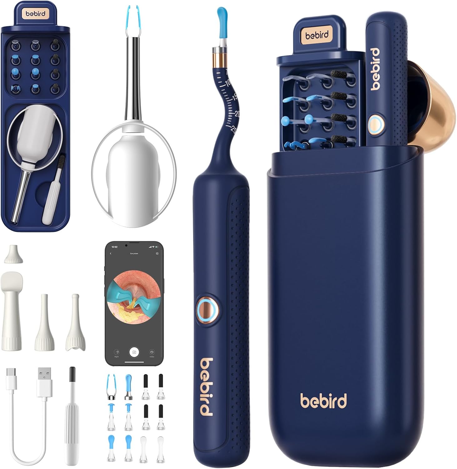 Bebird Earsight Plus Ear Cleaning Camera Wax Removal Tool kit, Flexible Ear Scope Otoscope Camera Light, Visual Ear Picker Wireless Earwax Remover Tweezers for Adults & Kids ? ? ? ? ?