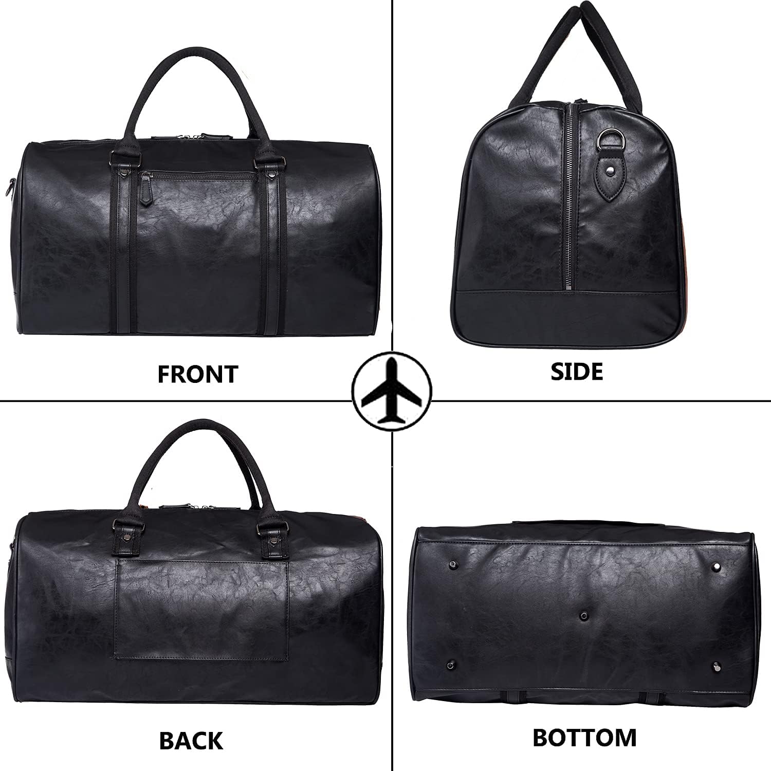 Oversized Duffle Travel Bag Waterproof Leather Weekend Bag Large Carry On Large Carry On Hangbag for Mens or Women ? ? ? ? ? - Image 5
