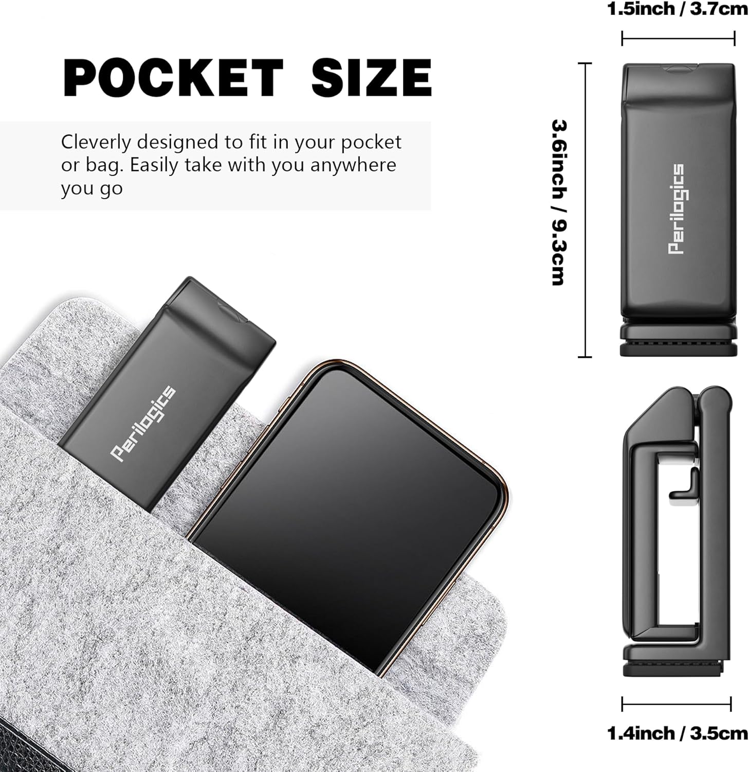 Perilogics Universal in Flight Airplane Phone Holder Mount. Hands Free Viewing with Multi-Directional Dual 360 Degree Rotation. Pocket Size Must Have Airplane Travel Essential Accessory for Flying ? ? ? ? ? - Image 3