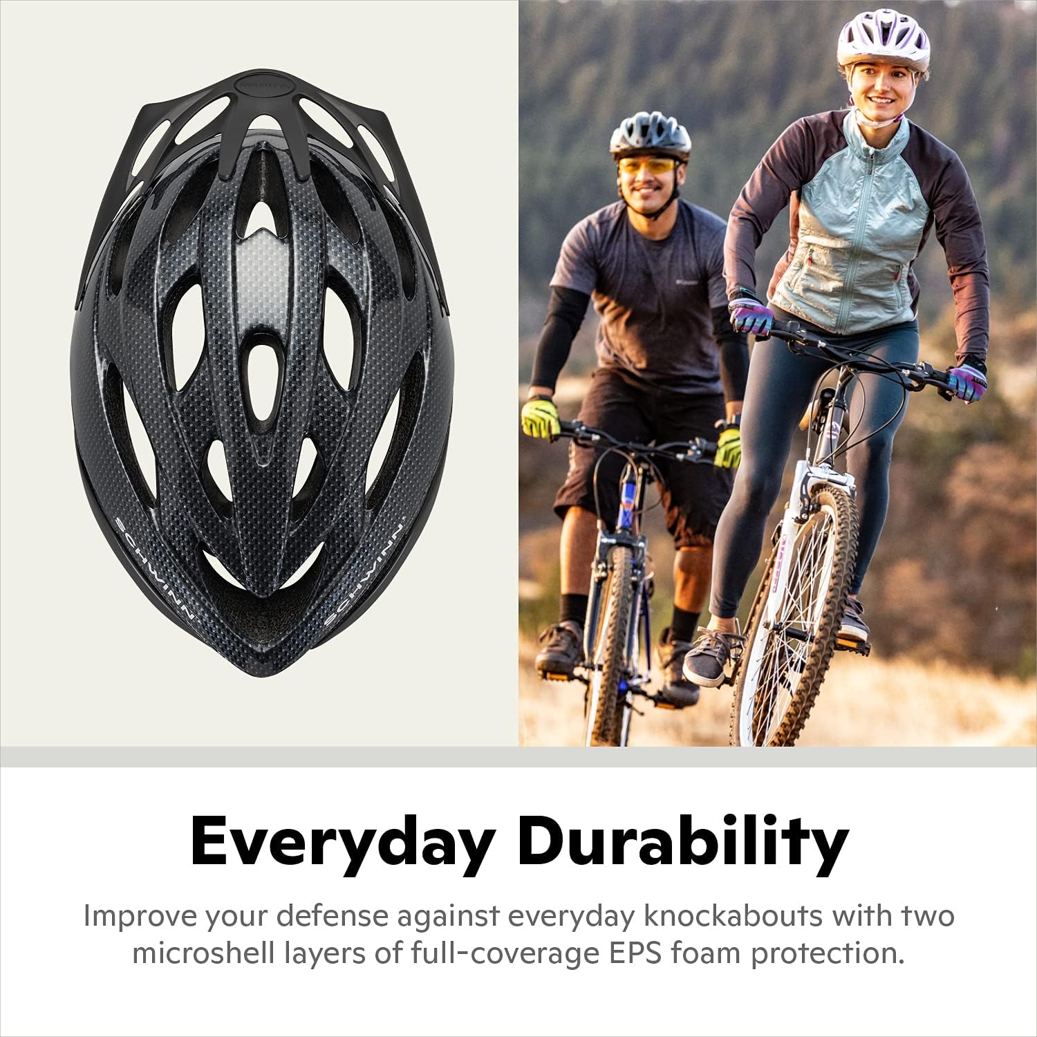 Schwinn Thrasher Bike Helmet for Adult Men Women Age 14+ with Suggested Fit 58-62cm, Multi-Mode Rear LED Light or No Light Option, Lightweight with Adjustable Side and Chin Strap, Bike Accessories ? ? ? ? ? - Image 4