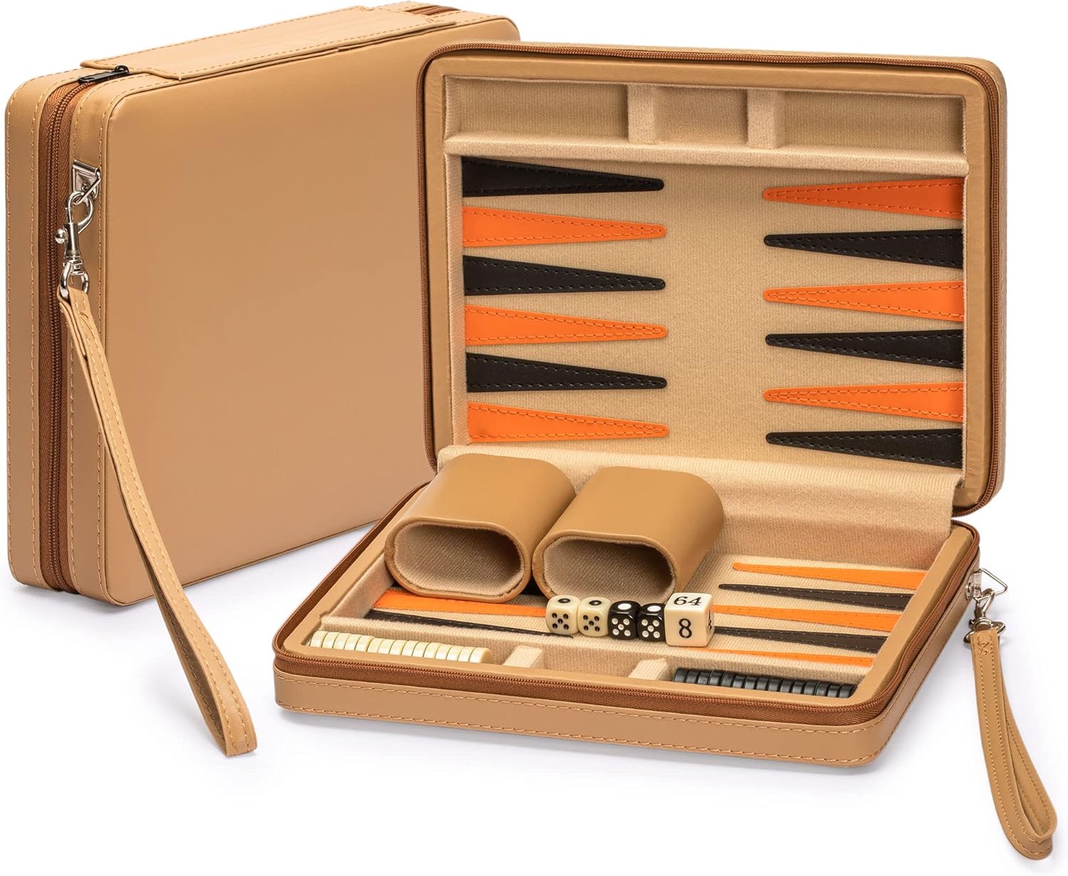 Yellow Mountain s Travel Magnetic Leatherette Backgammon Mini Game Set, Bozcaada - with Magnetic Checkers, 9-inch Board ? ? ? ? ?