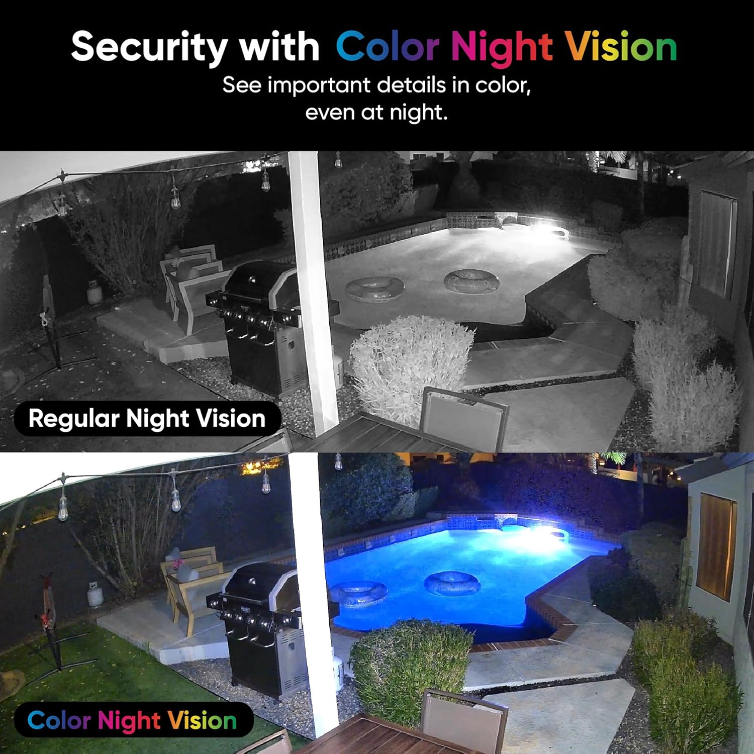 WYZE Cam v4, 2.5K HD WiFi Smart Home Security Camera, Indoor/Outdoor, Pet/Baby Monitor, Motion Activated Spotlight/Siren, Color Night Vision, 2-Way Audio, Works with Alexa & Google, Wired, White ? ? ? ? ? - Image 4