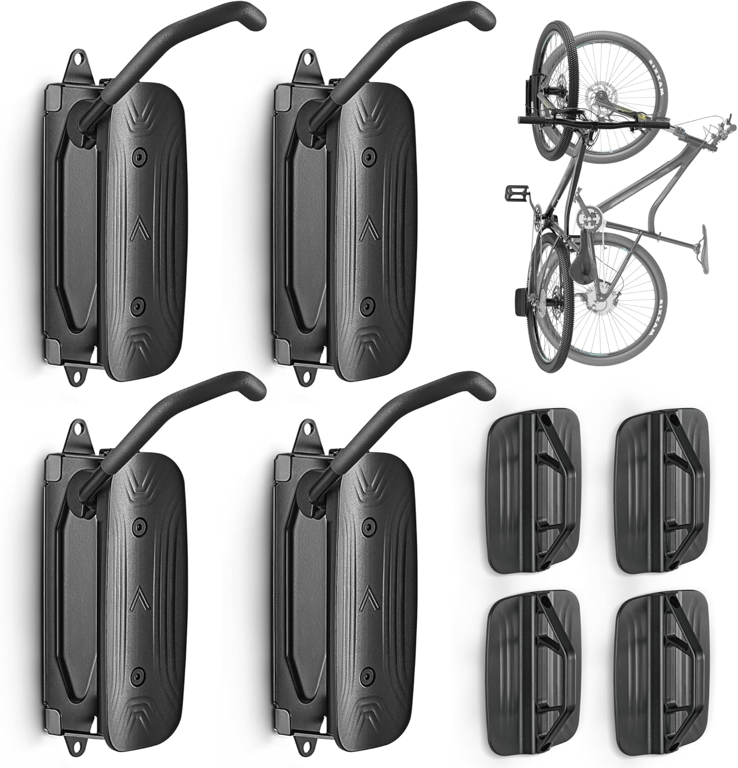monTEK Swivel Bike Wall Mount, Bike Hangers for Garage, Wall Mount Bike Rack, Space Saving Wall Bike Rack, Vertical Bike Rack Holds up to 66lbs ? ? ? ? ? - Image 2