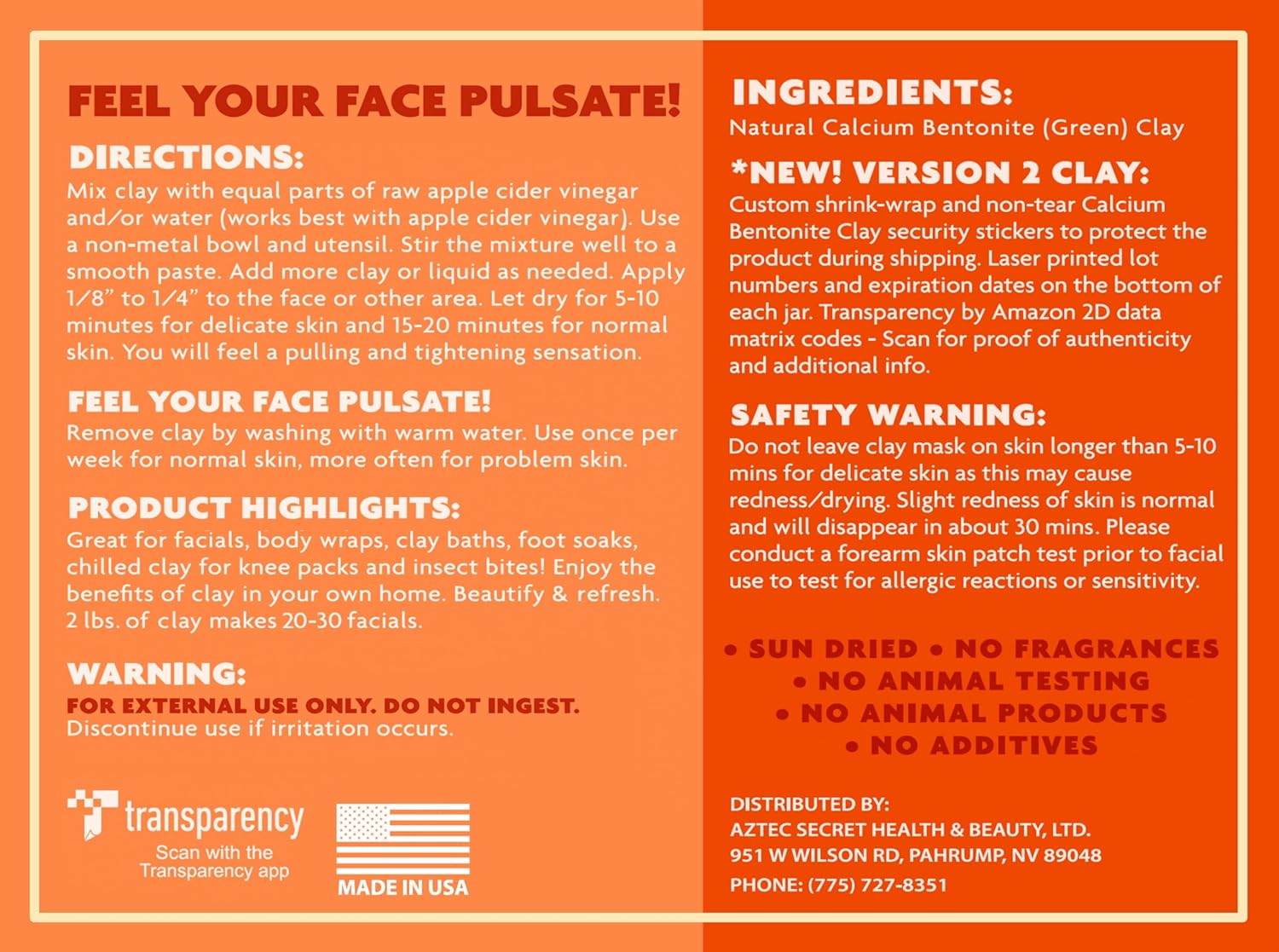 Aztec Secret? Indian Healing Clay 1 lb ? Deep Pore Cleansing Facial & Body Mask ? The Original 100% Natural Calcium Bentonite Clay ? New Version 2 ? ? ? ? ? - Image 2