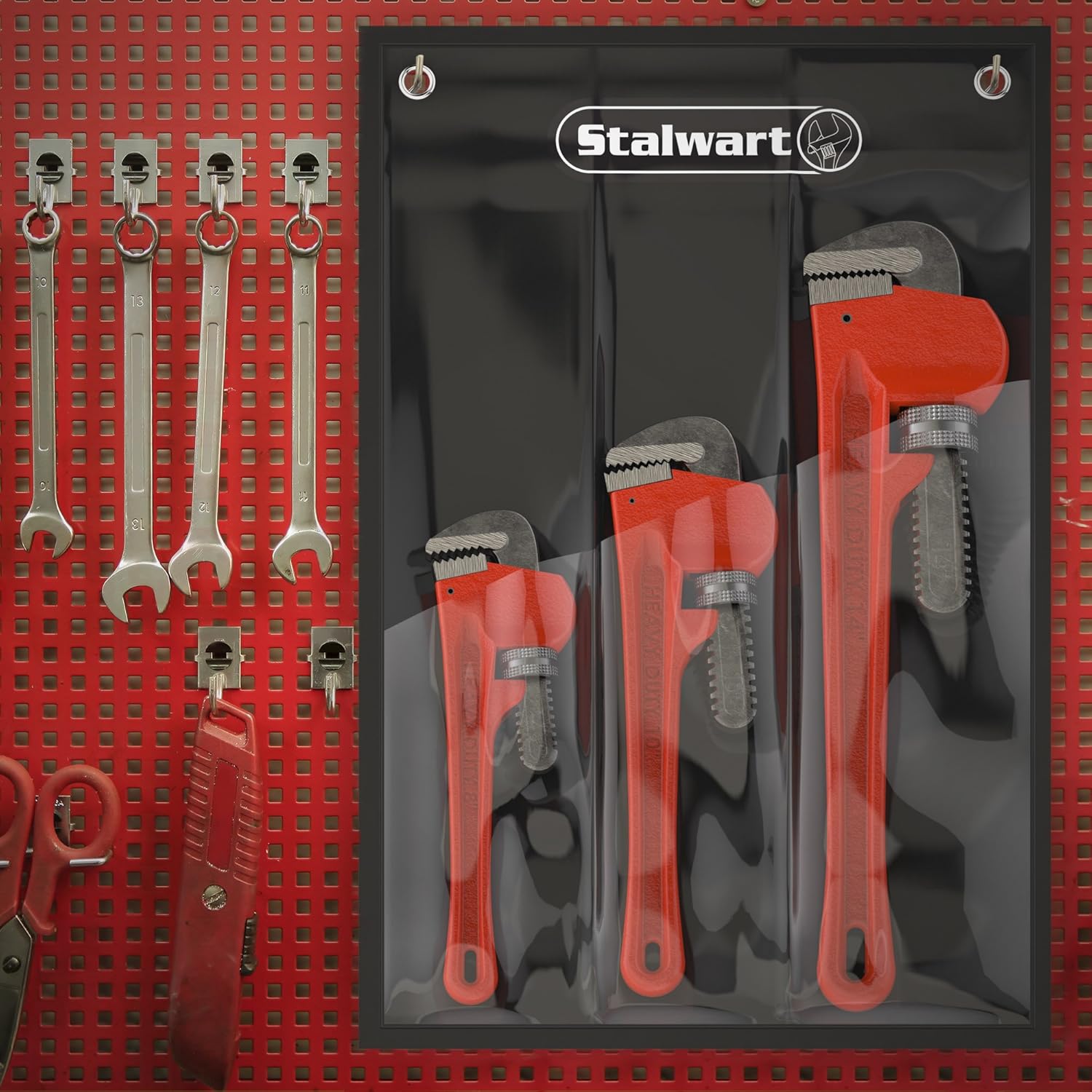 Stalwart - 75-HT3012 Plumbers Pipe Wrench, 3 Piece 14-Inch, 10-Inch, 8-Inch Set ? Home Improvement Hand Wrenches with Adjustable Jaws and Storage Pouch by ? ? ? ? ? - Image 4