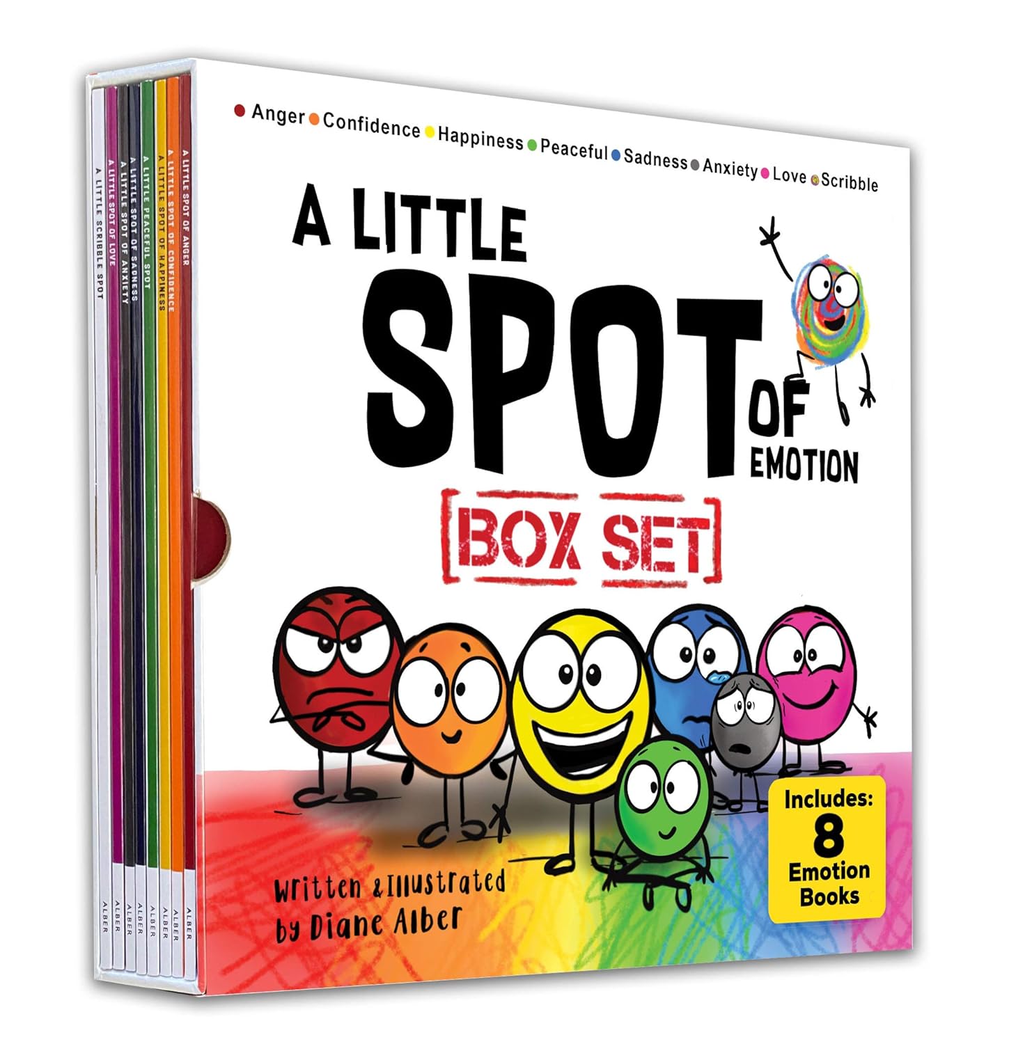 A Little SPOT of Emotion 8 Book Box Set (Books 1-8: Anger, Anxiety, Peaceful, Happiness, Sadness, Confidence, Love, & Scribble Emotion) ? ? ? ? ?