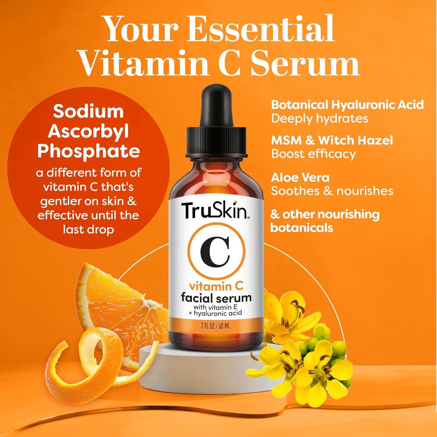 TruSkin Vitamin C Serum ? Anti Aging Facial Serum with Vitamin C, Hyaluronic Acid, Vitamin E ? Brightening Serum ? Even Skin Tone, Improve Appearance of Dark Spots, Fine Lines & Wrinkles, 2 Fl Oz ? ? ? ? ? - Image 2