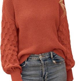 PRETTYGARDEN Women's 2025 Winter Pullover Sweater Casual Long Sleeve Crewneck Loose Chunky Knit Jumper Tops Blouse  