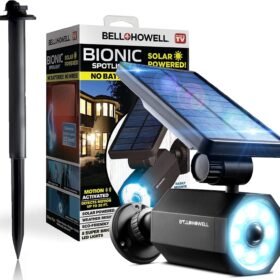 Bell+Howell Bionic Spotlight Motion Solar Spot Lights Outdoor Waterproof, Solar Landscape Lights, Outdoor Solar Yard Lights Weather Resistant, Super Bright LED Lights, for Garden, Lawn As Seen On TV              
