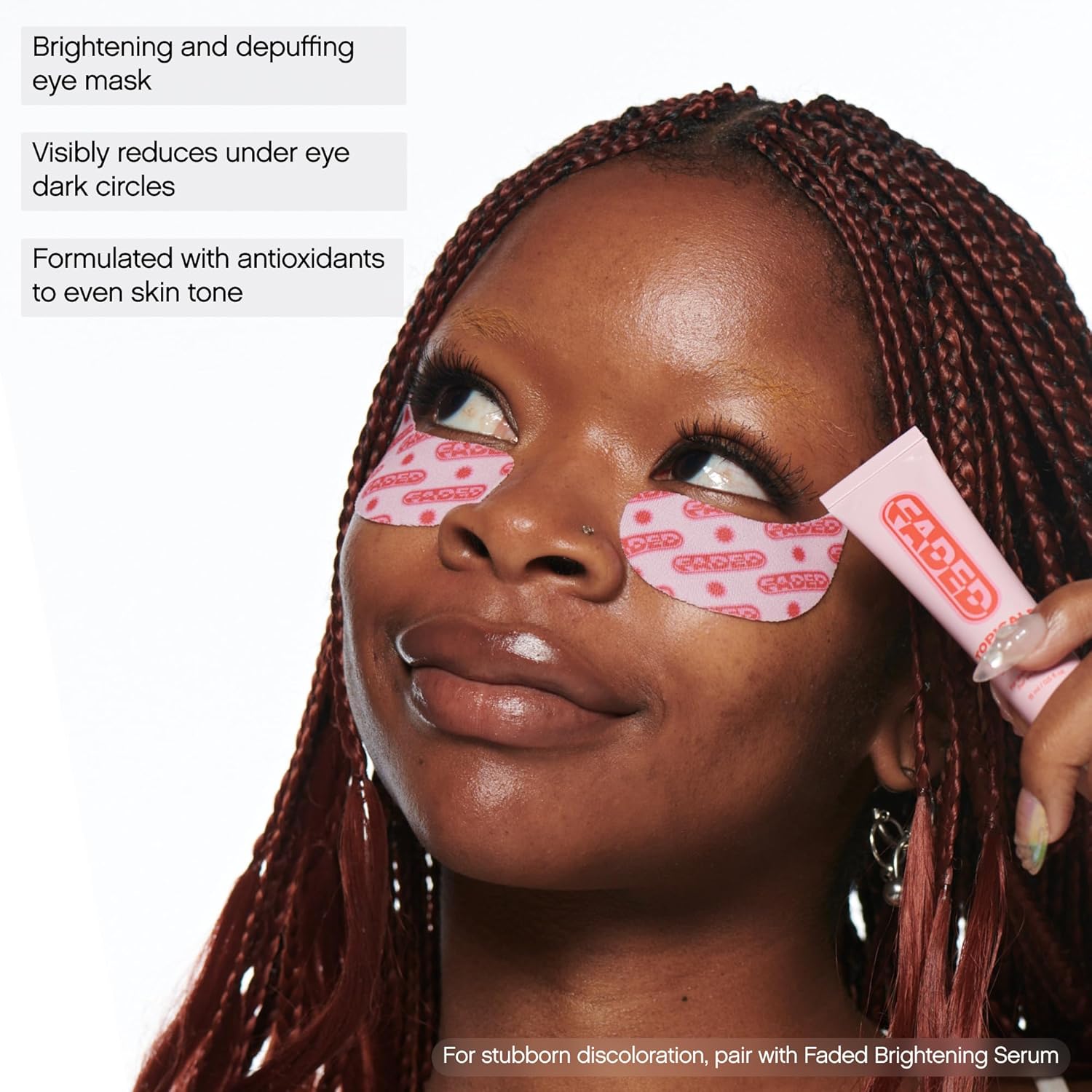Topicals Faded Brightening Under Eye Masks | Patches to Depuff, Hydrate, Brighten and Cool | Reduce Dark Circles and Fine Lines | Contains Kojic Acid, Caffeine and Niacinamide (Set of 6) ? ? ? ? ? - Image 2
