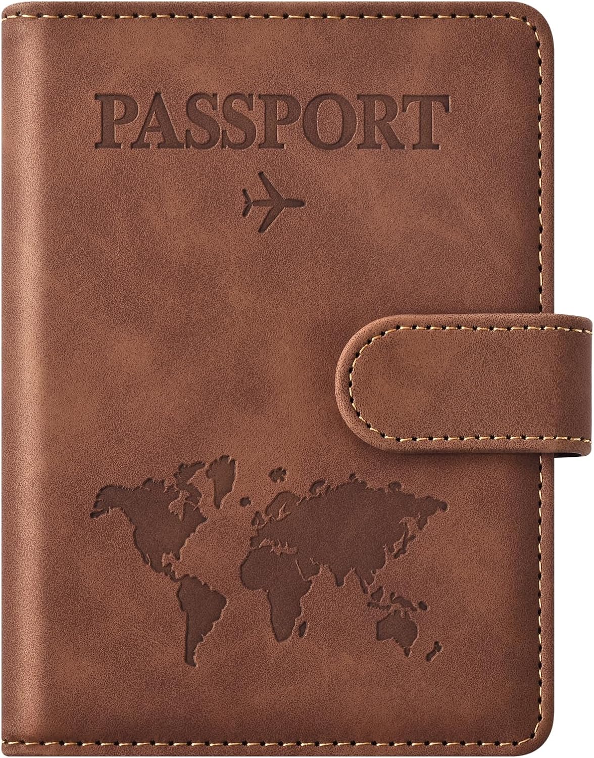 Eoehro Passport Holder for Travel Essentials, Passport Wallet Cover Case for Travel Must Haves Accessories,Passport Book Holders for Women and Men(brown) ? ? ? ? ?