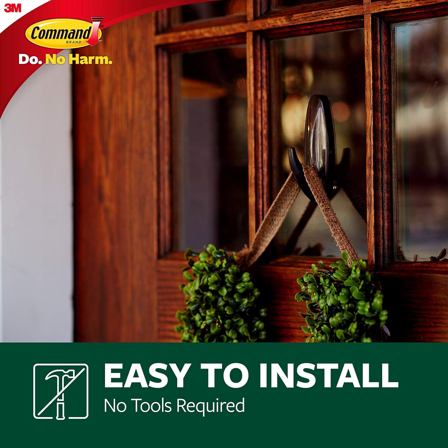 Command Outdoor Large Bronze Hooks, Holds up to 5 lb, 3 Hooks and 4 Command Strips, Damage Free Hanging Wall Hooks for Hanging Outdoor Wall Decor with Weather Resistant Strips - Image 4