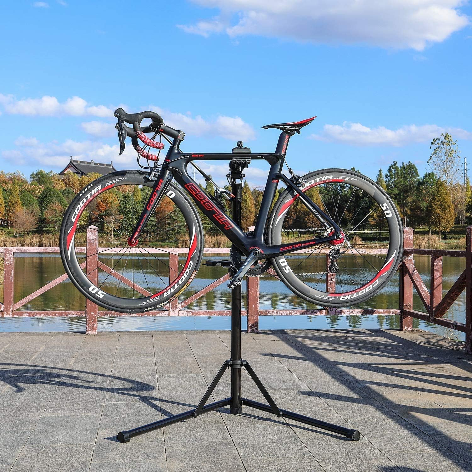 CXWXC Bike Repair Stand -Shop Home Bicycle Mechanic Maintenance Rack- Whole Aluminum Alloy- Height Adjustable (rs100) ? ? ? ? ? - Image 6