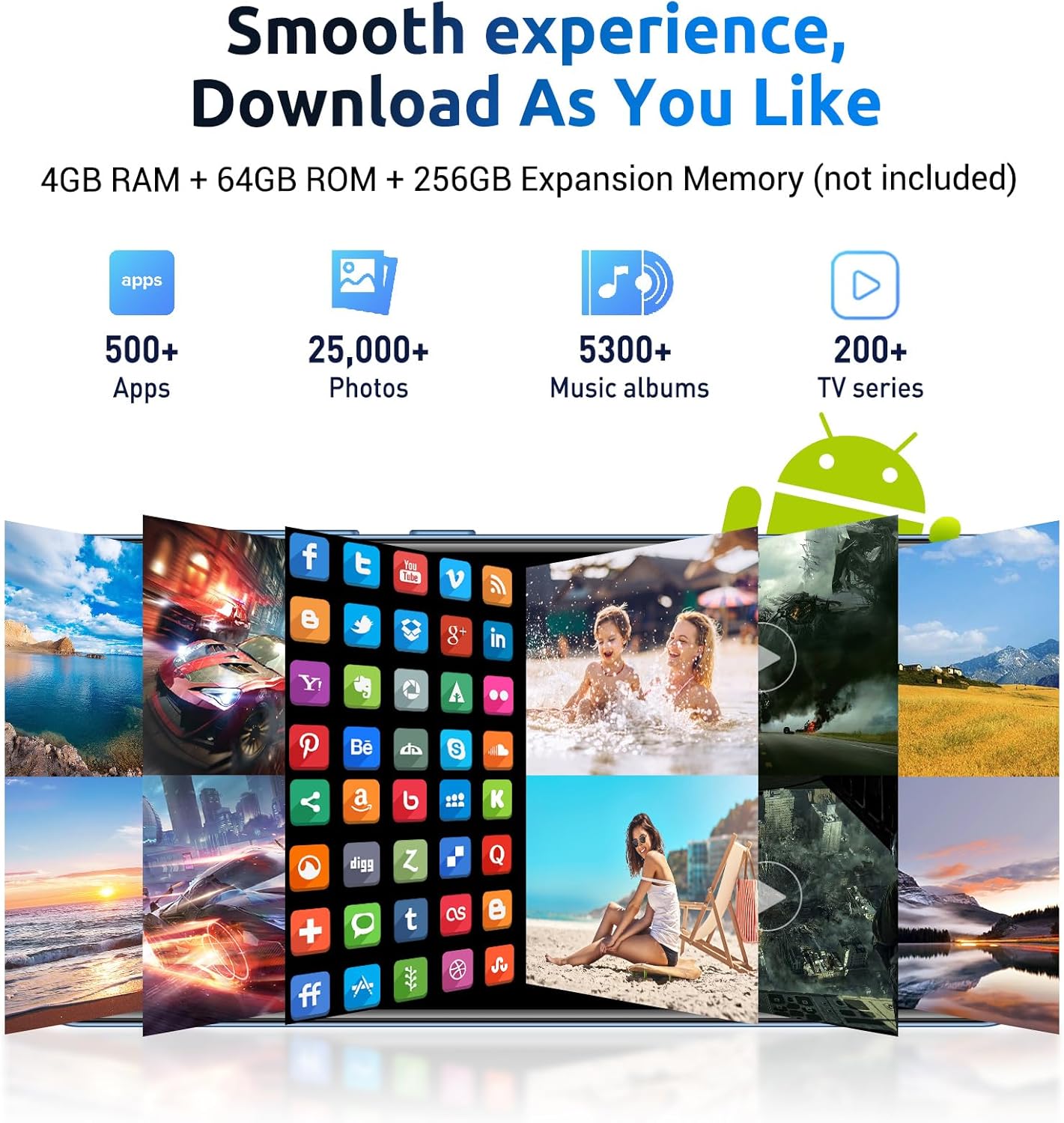 Xgody V50 Unlocked Cell Phones, 4GB+64GB ROM, 6.52 - Image 4
