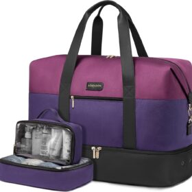 LOVEVOOK Weekender Bag, Large Travel Duffel Bag for Women with 2 Packing Cubes, Carry on Overnight Bag with Shoe Compartment, Mom Hospital Bags for Labor and Delivery ?   ?   ?  ?   ?