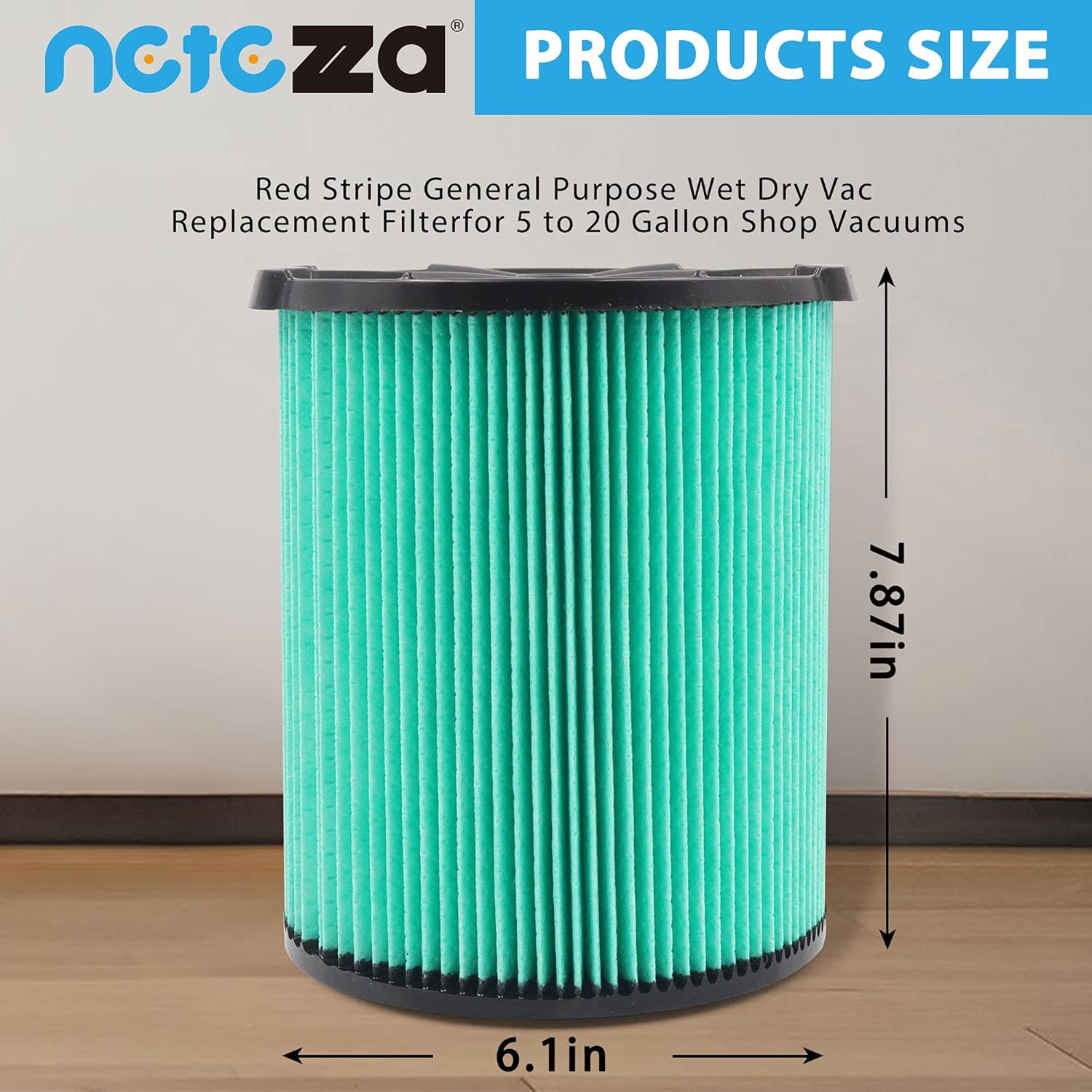 Replacement Filter Fit for CRAFTSMAN CMXZVBE38753 Fine Dust Wet Dry Vac, Fit 5 to 20 Gallon shop vacuums, 1 Pack (5-20 Gallon HEPA Media) - Image 2