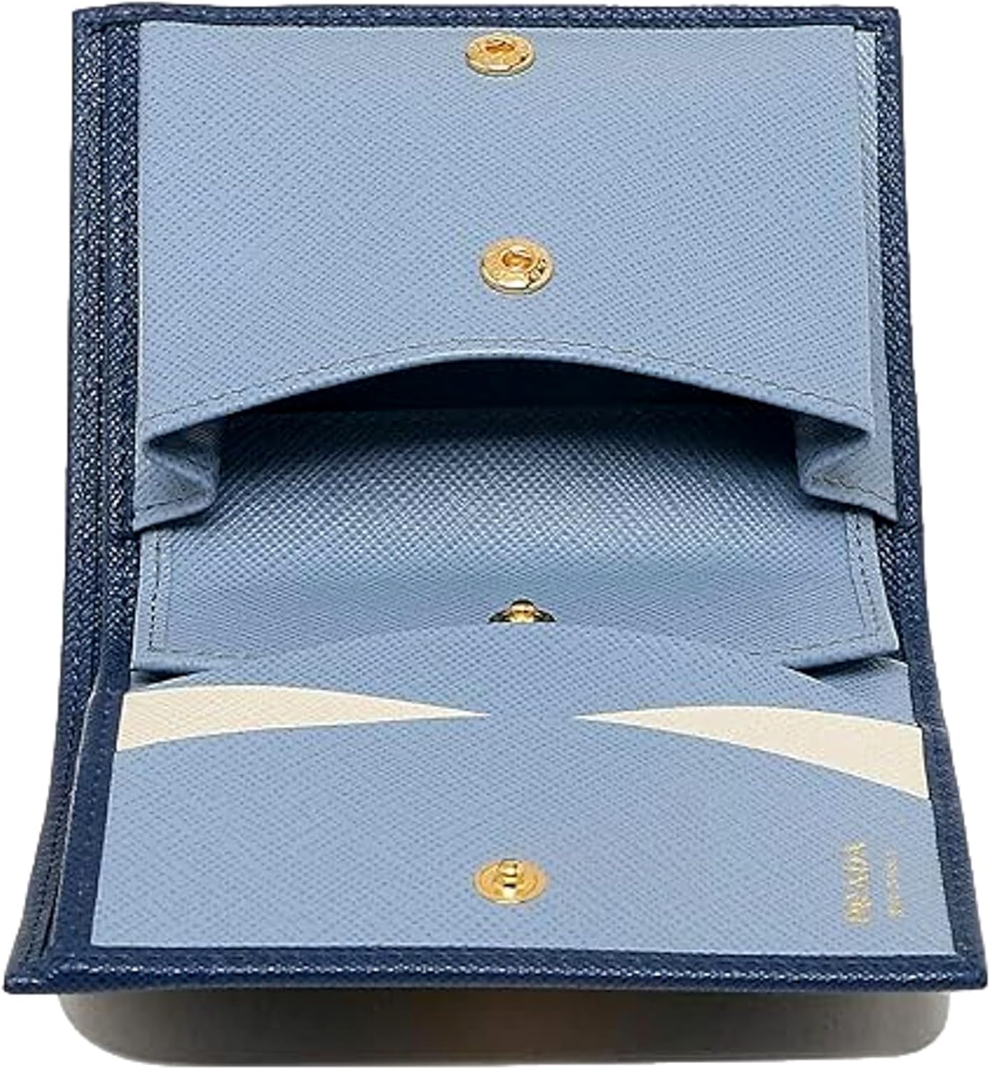 Prada Womens Saffiano Multi-Color Folding Wallet Bluette and Astrale ? ? ? ? ? - Image 5