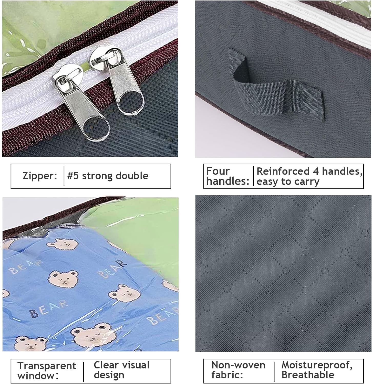 Budding Joy 90L Under Bed Storage Containers, Closet Organizers and Storage Bins, Foldable Underbed Storage Bags for Blankets, Towels, Comforter, Sweaters, Pillows, Linen Sheets, Wrapping Paper ? ? ? ? ? - Image 5