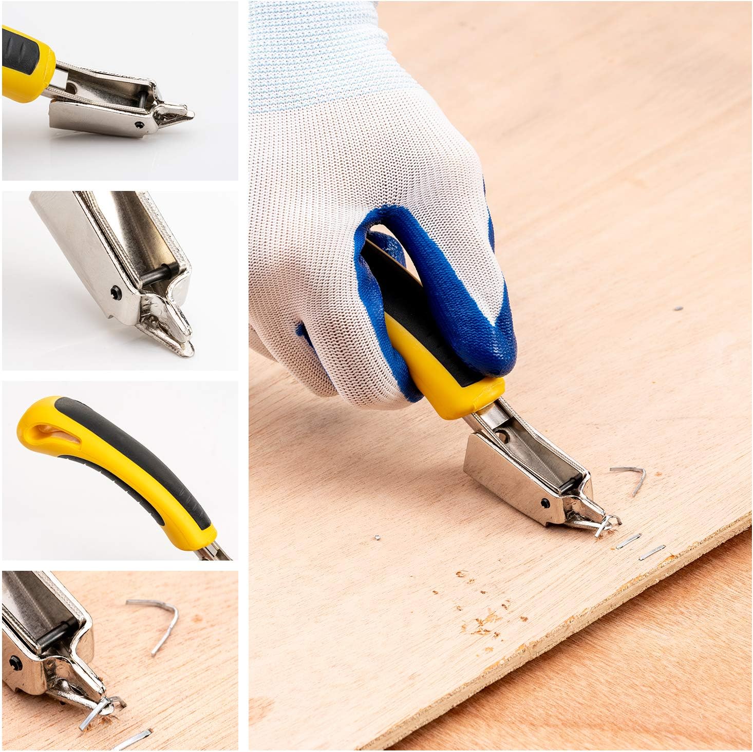 Upholstery 4 in 1 Staple Gun Heavy Duty, with 6000 Staples, Remover, Gloves, Manual Brad Nailer Power Adjustment Stapler Gun for Wood, Upholstery, Carpentry, Decoration DIY Staple Gun ? ? ? ? ? - Image 5
