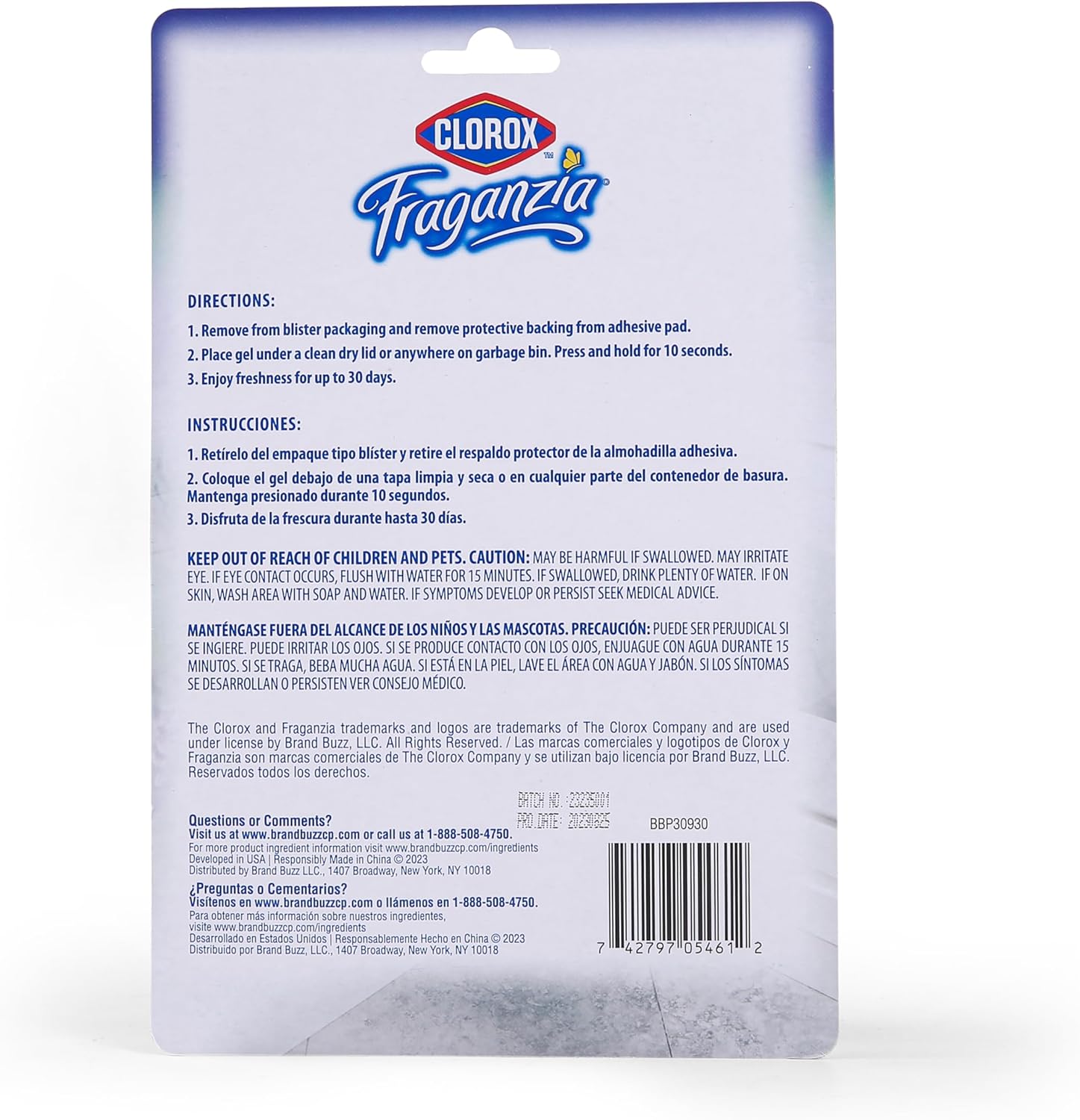 Clorox Fraganzia Adhesive Garbage Can Air Freshener Gel, Lavender with Eucalyptus Scent - No Plug, Stick On Trash Can Deodorizer and Odor Absorber, Gel Air Fresheners for Home and Kitchen, 6 Count ? ? ? ? ? - Image 4
