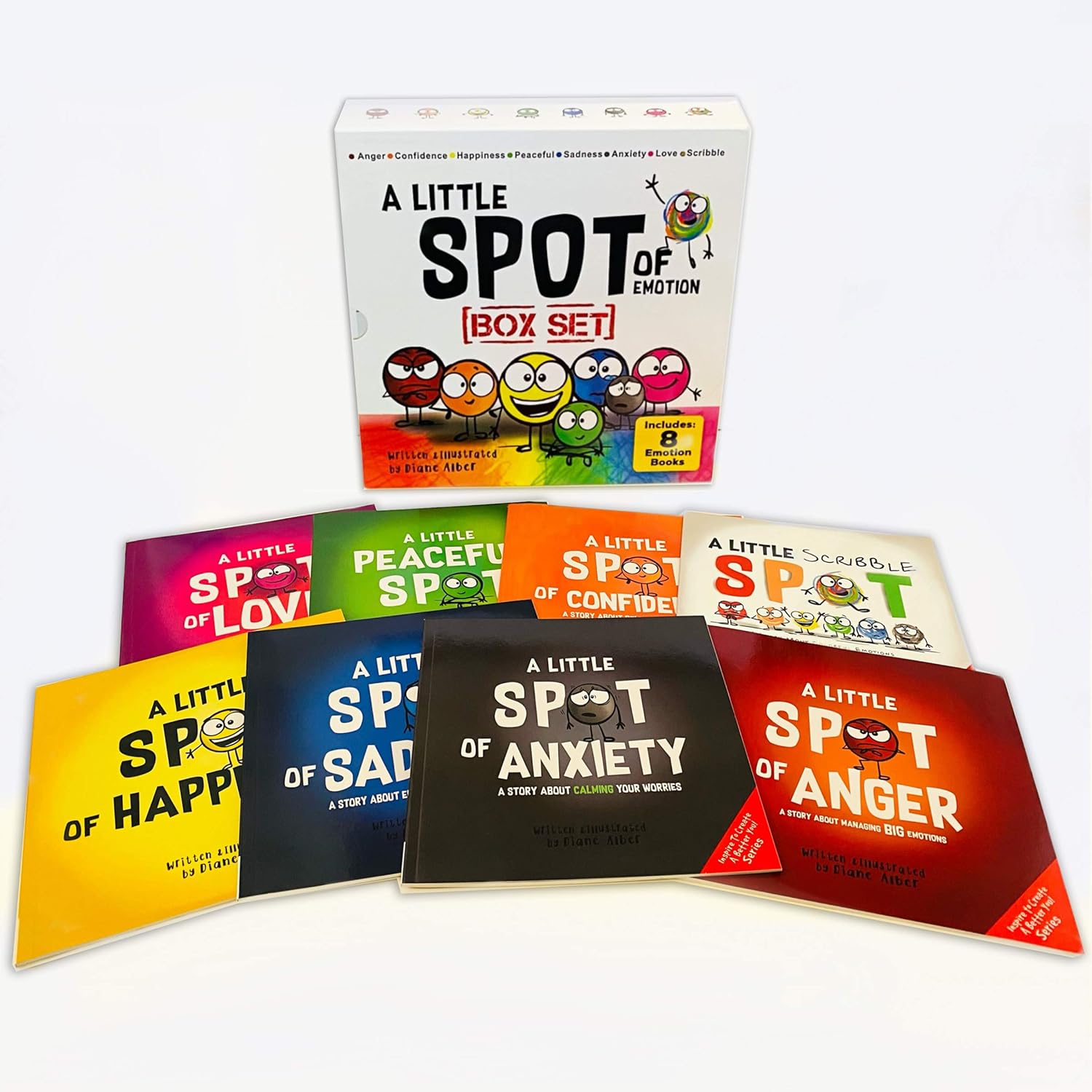 A Little SPOT of Emotion 8 Book Box Set (Books 1-8: Anger, Anxiety, Peaceful, Happiness, Sadness, Confidence, Love, & Scribble Emotion) ? ? ? ? ? - Image 2