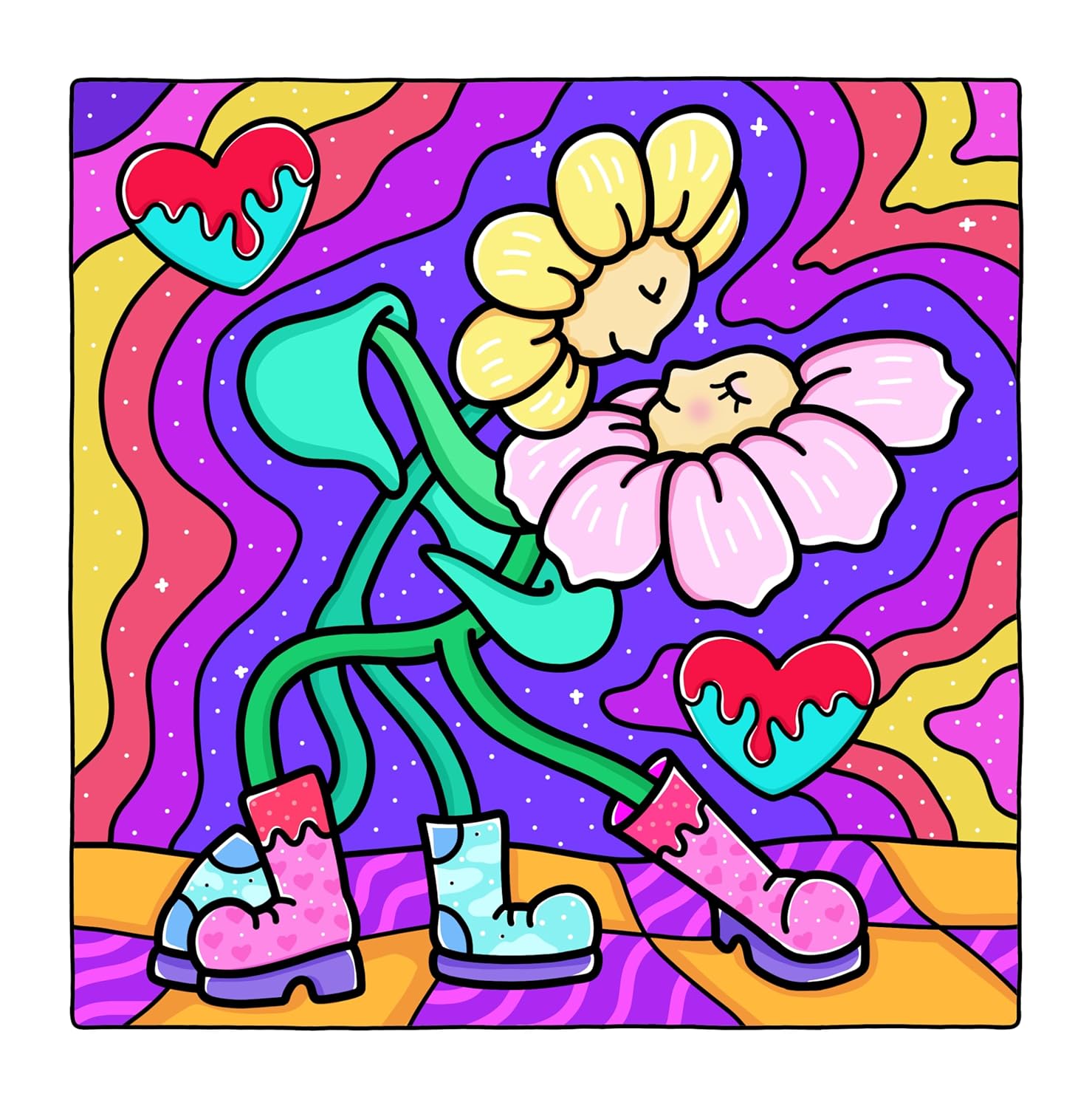 Trippy & Groovy: Psychedelic Coloring Book for Adults Featuring Mushrooms, Aliens, Magic Worlds and Illusions for Relaxation ? ? ? ? ? - Image 4