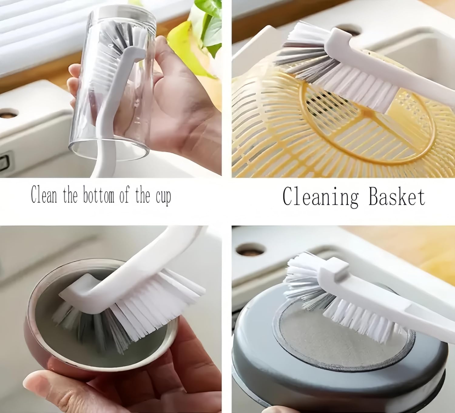 13PCS Crevice Cleaning Brush Set,Multifunctional Cleaning Brush Tools,Hard Bristle Crevice Cleaning Supplies for Kitchen, Bathroom, Cup,Window - Image 4