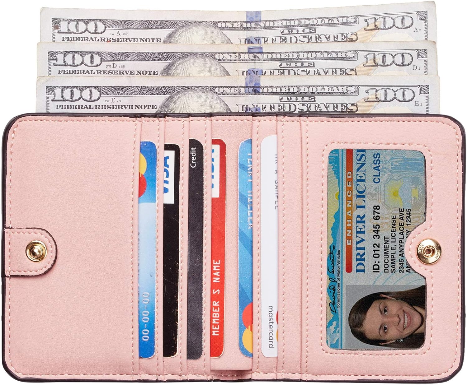 Toughergun Wallet Women Rfid Blocking Small Compact Bifold Luxury Leather Pocket Wallet Ladies Mini Purse with ID Window ? ? ? ? ? - Image 2