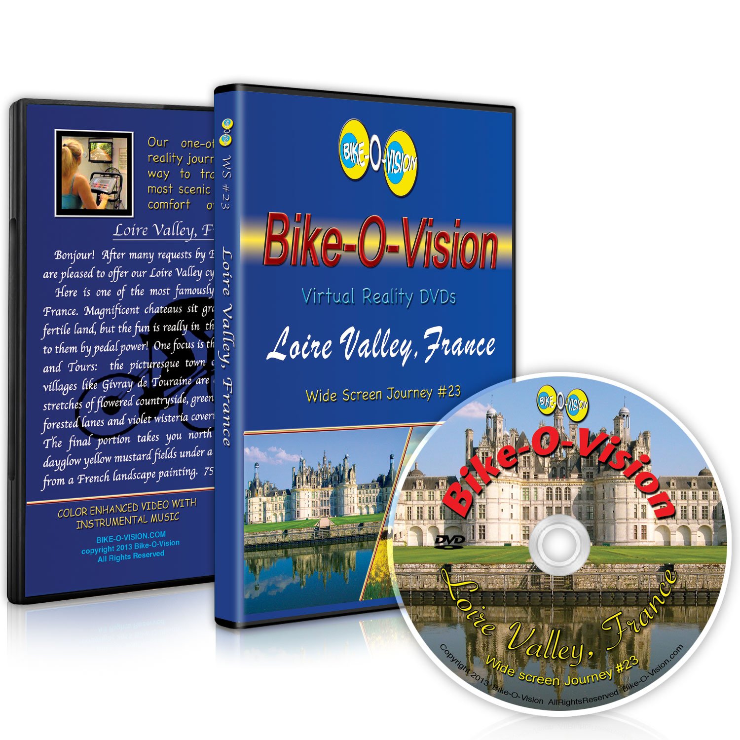Bike-O-Vision - Virtual Cycling Adventure - Loire Valley, France - Perfect for Indoor Cycling and Treadmill Workouts - Cardio Fitness Scenery Video (Widescreen DVD #23) ? ? ? ? ?