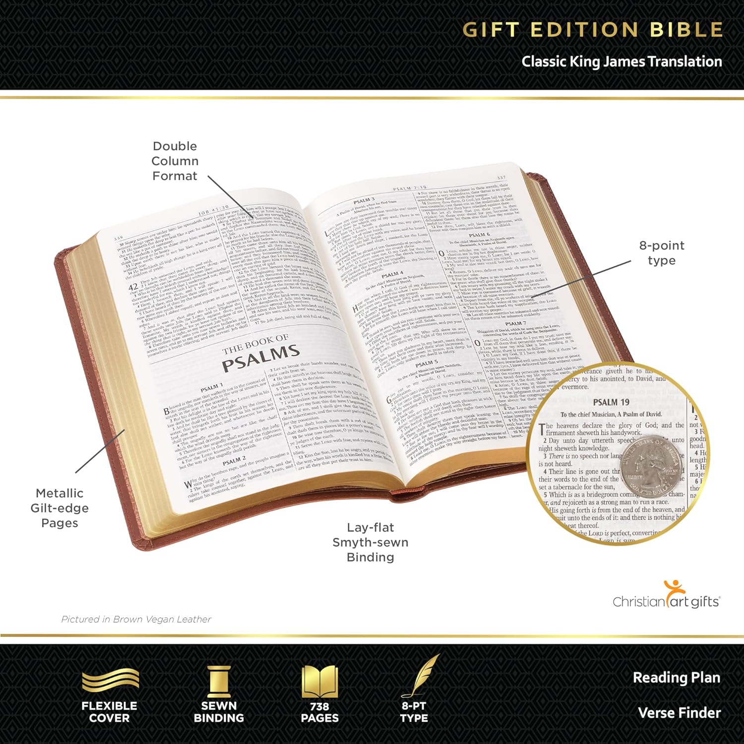 KJV Holy Bible, Gift Edition King James Version, Faux Leather Flexible Cover, Blossom Pink Floral (KJV Gift Editions) ? ? ? ? ? - Image 3