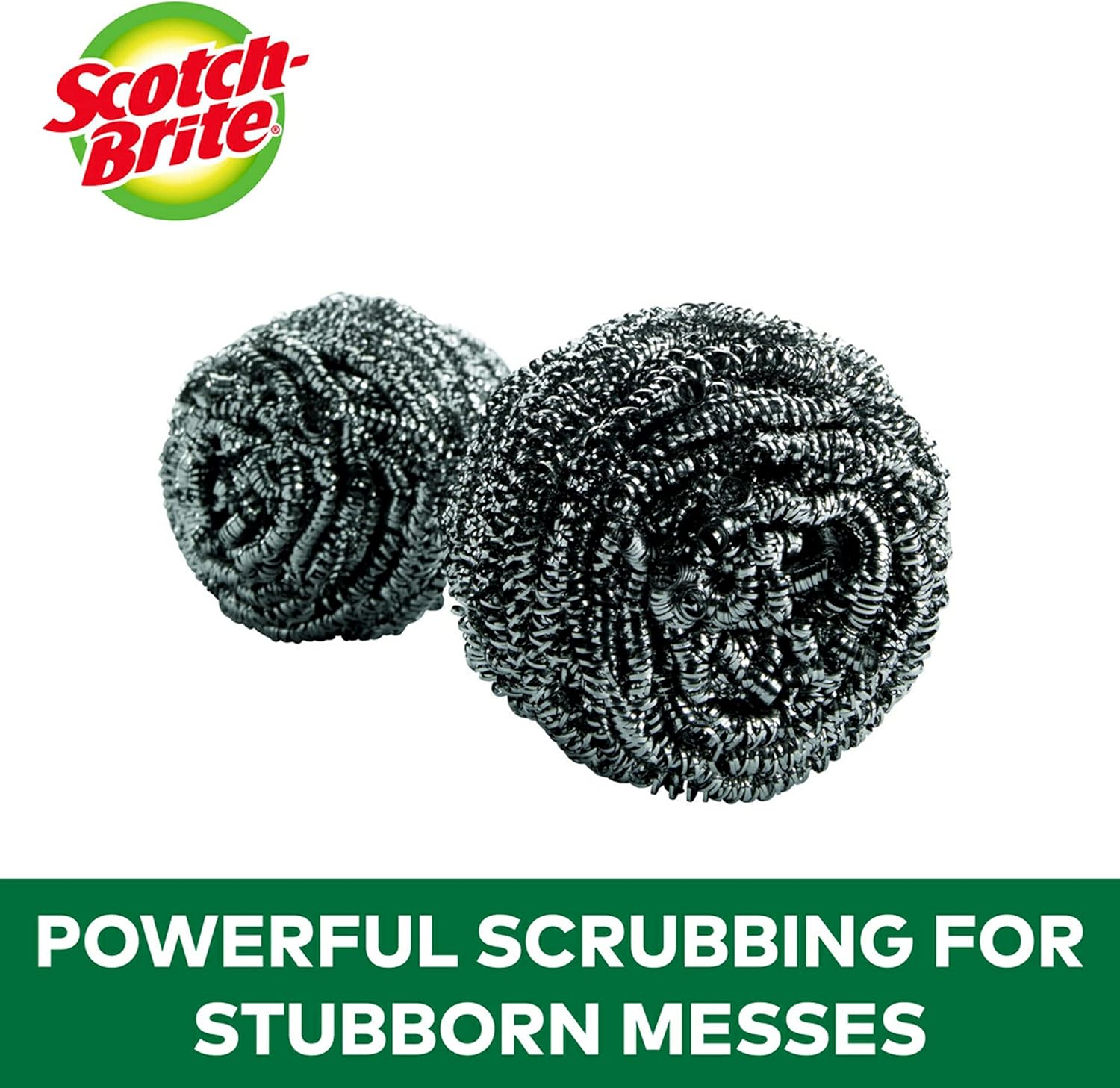 Scotch-Brite Stainless Steel Scrubber, Dish Scrubbers for Cleaning Kitchen and Household, Steel Scrubbers for Cleaning Dishes, 3 Scrubbers - Image 3