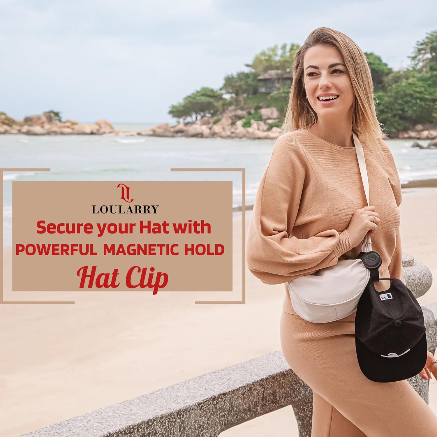 Magnetic Hat Clip for Travel on Bag | Fashionable Travel Accessories For Women | Leather Hat Holder With Strong Magnet For Handbags, Purses, Backpacks, Luggage, And Totes ? ? ? ? ? - Image 3