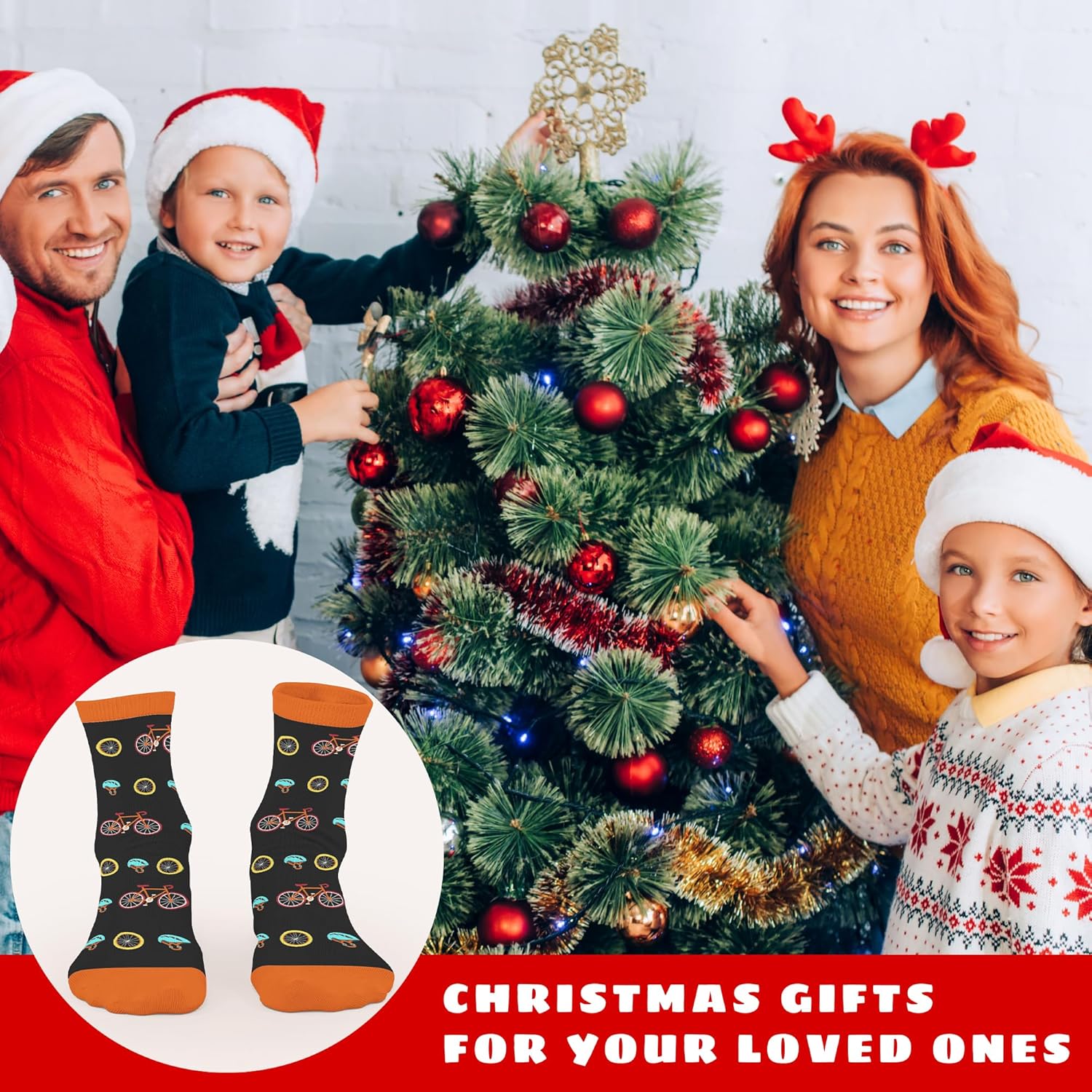 FOURSTUFF Hobby Socks for Ski, Cycling, Golf, Fishing, Soccer, Camping, Hunting, Hiking, Gaming, Book ? ? ? ? ? - Image 3