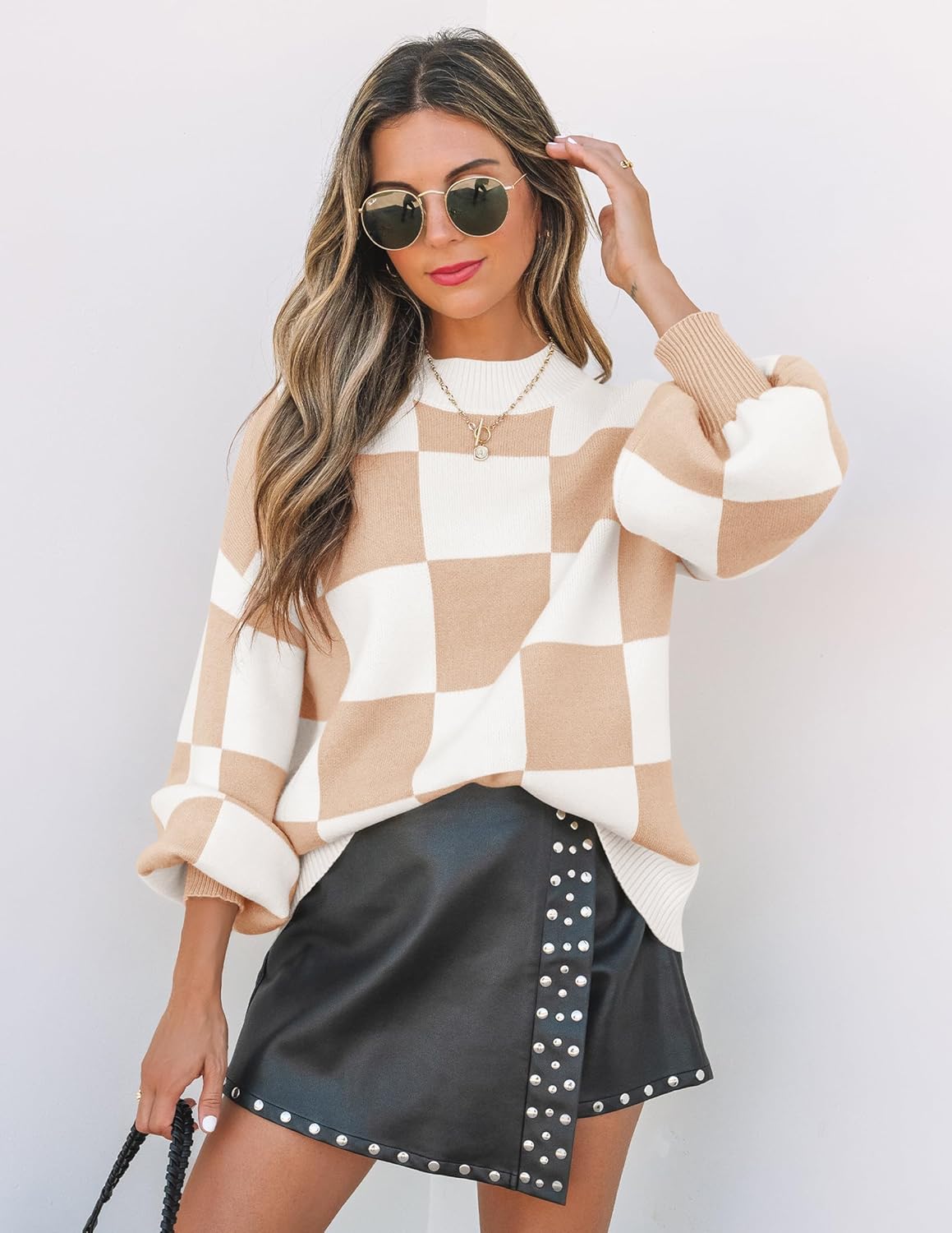 ZESICA Women's Fall Fashion Turtleneck Long Sleeve Striped Ribbed Knit Loose Pullover Sweater Tops ? ? ? ? ? - Image 6