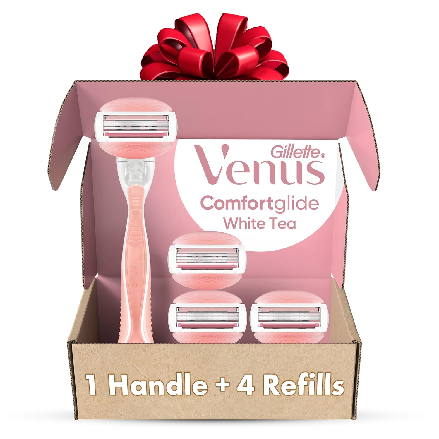 Gillette Venus ComfortGlide White Tea Women's Razor 1 Handle + 4 Blade Refills, Holiday Gifts for Women ? ? ? ? ?