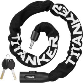 Titanker Heavy Duty Bicycle Lock Chain with Keys - 3 Feet Anti-Theft Lock for Bikes, Motorcycles, Doors, Gates, Fences, Grills (6mm Thick) ?   ?   ?  ?   ?