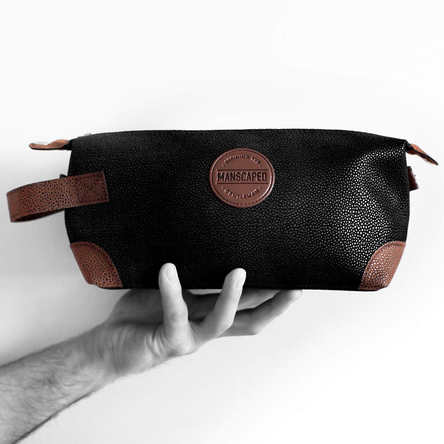 MANSCAPED? The Shed Men's Premium Quality Toiletry Bag, PU Leather Dopp Kit, Bathroom Travel Bag, Shaving Kit Case, Trimmer Tool Organizer ? ? ? ? ? - Image 4