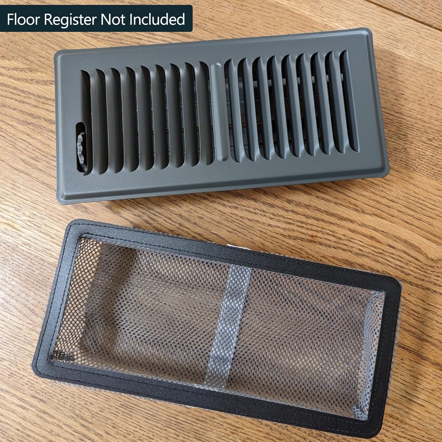 4 Pack Floor Register Cover Trap, HG Power 4 x 10 Inch Floor Vent Screen Net, Nylon Fabric Mesh Air Vent Filter for Home Floor, Catches Coins, Toys, Snacks, Pet Hair, Pet Food - Image 2