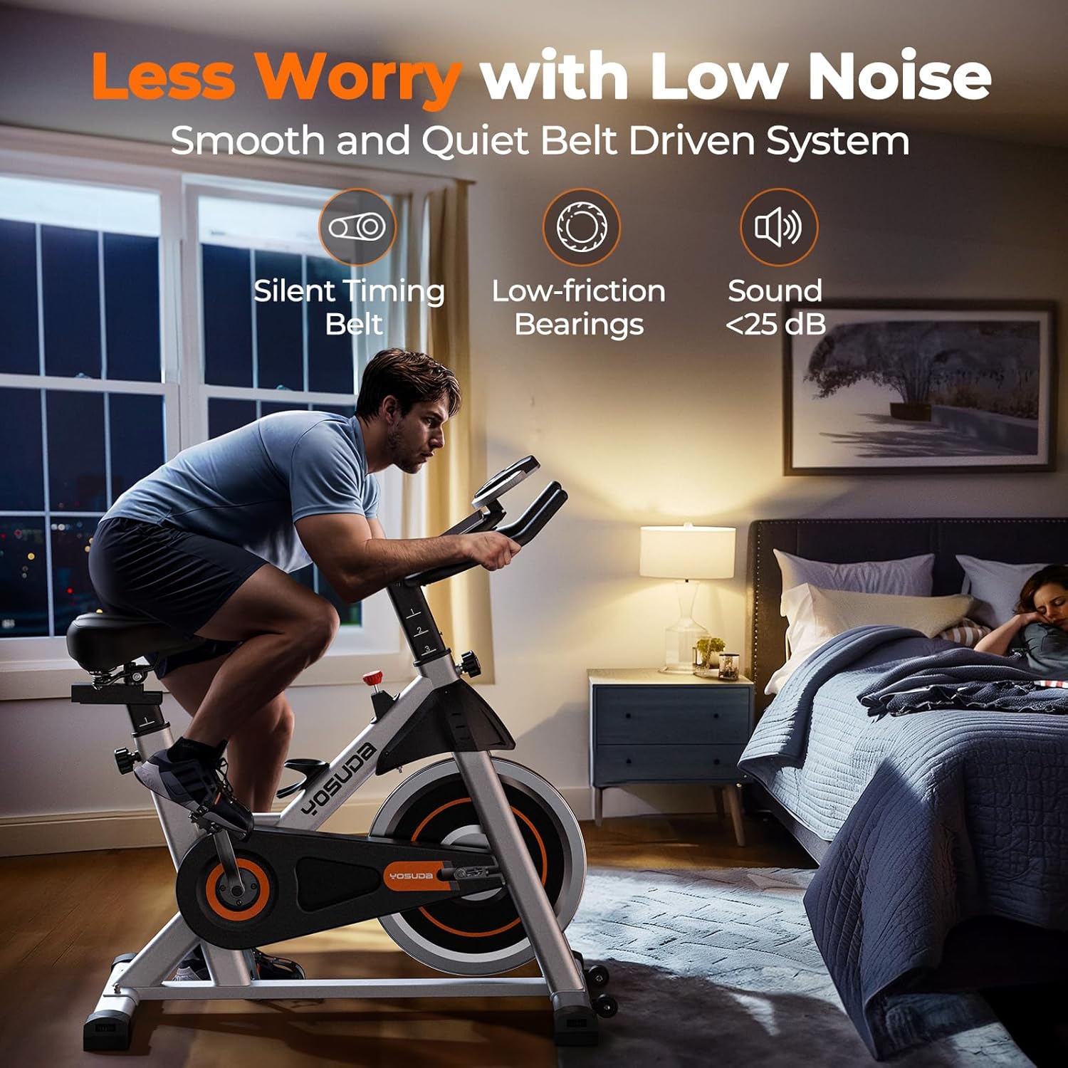 YOSUDA Indoor Cycling Bike Brake Pad/Magnetic Stationary Bike - Cycle Bike with Tablet Mount & Comfortable Seat Cushion ? ? ? ? ? - Image 4