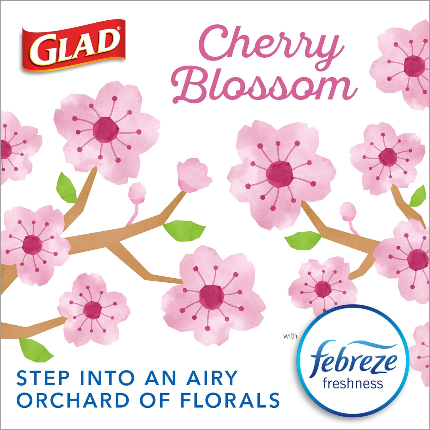 Glad ForceFlex MaxStrength Tall Kitchen Drawstring Trash Bags, 13 Gal, Cherry Blossom, 90 Ct (Package May Vary) ? ? ? ? ? - Image 3