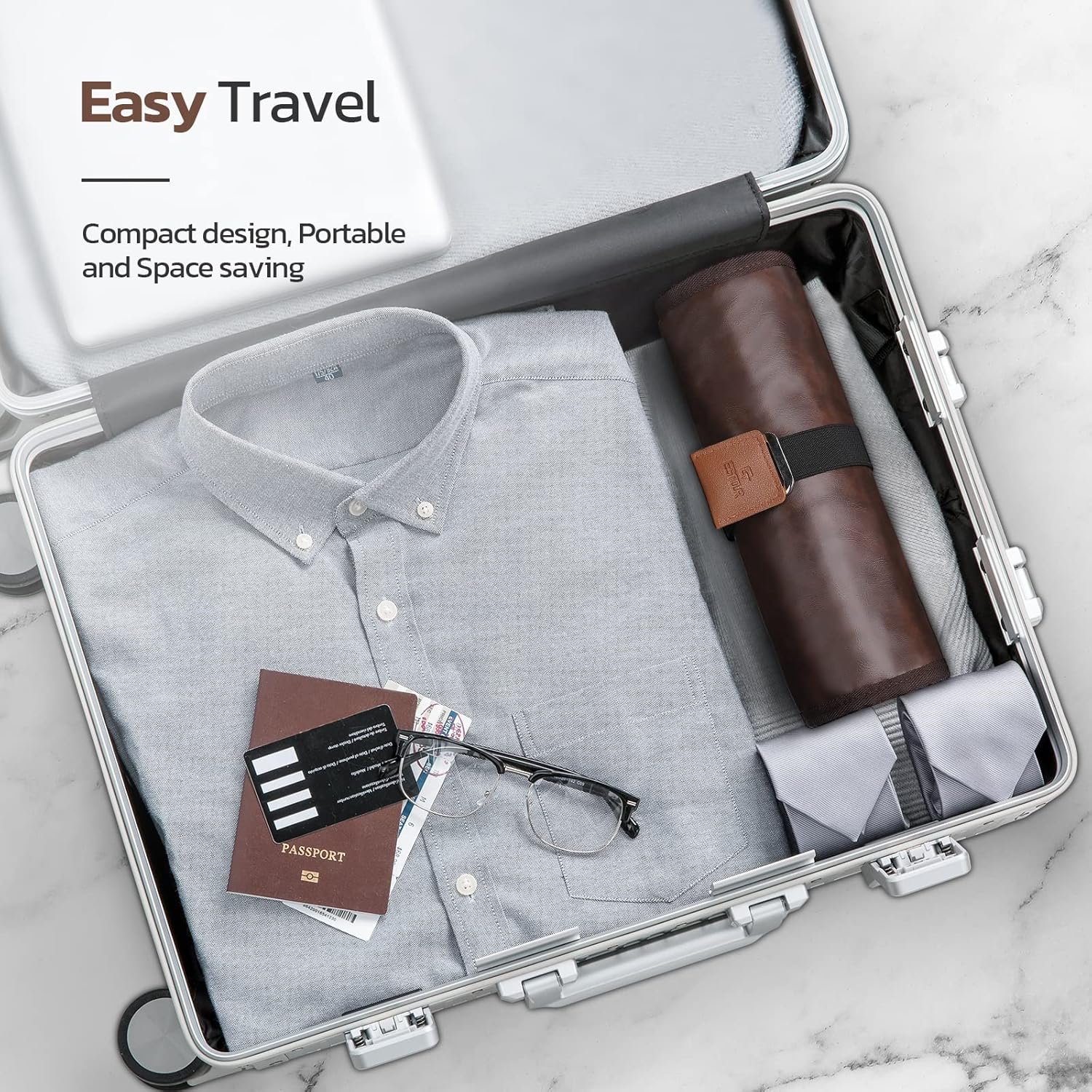 Toiletry Bag for Men, Travel Essentials Travel Toiletry Bag, Water-Resistant Compact Bathroom Roll Organizer for Hygiene, Shaving kit, Gifts for men ? ? ? ? ? - Image 5