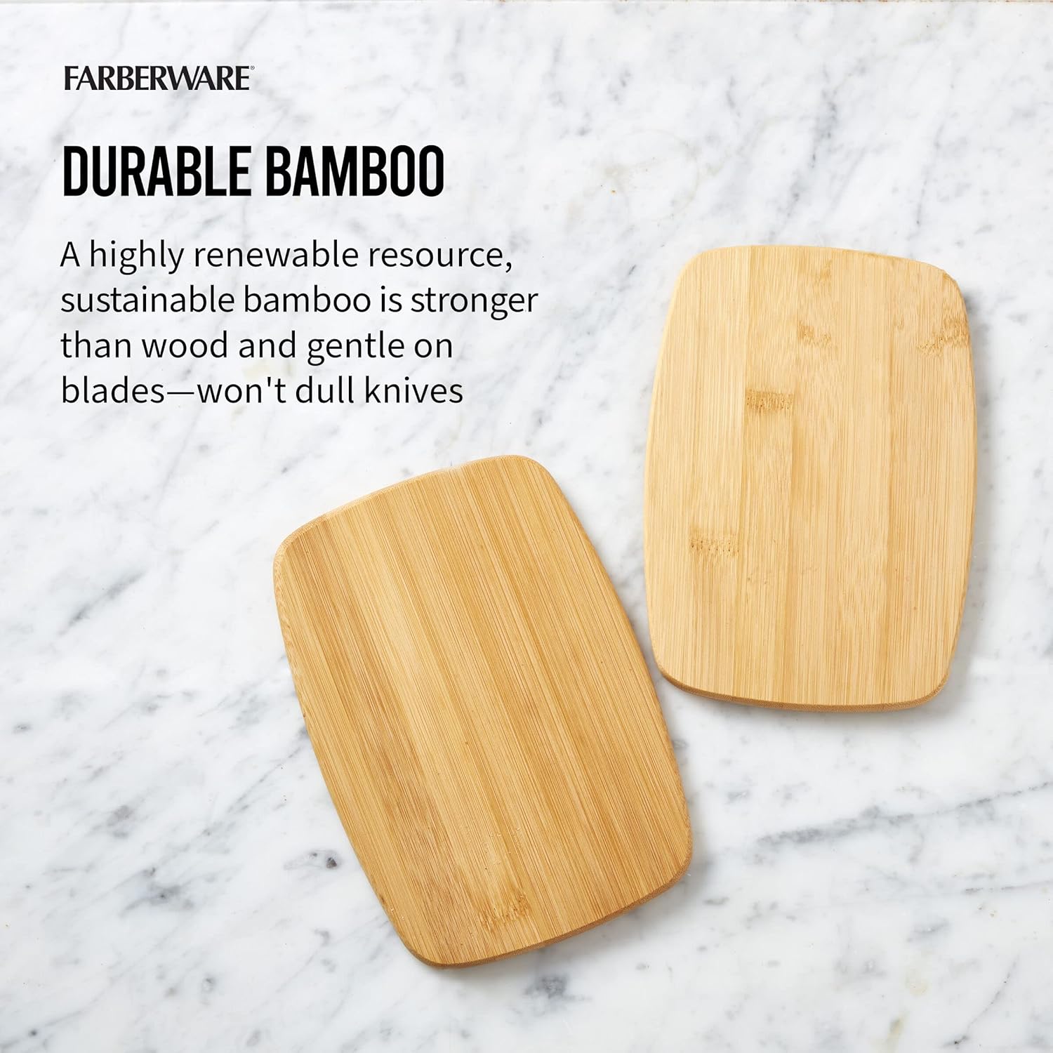 Farberware 4-Piece Reversible Bamboo Cutting And Charcuterie Board Set, Assorted Size - Image 4