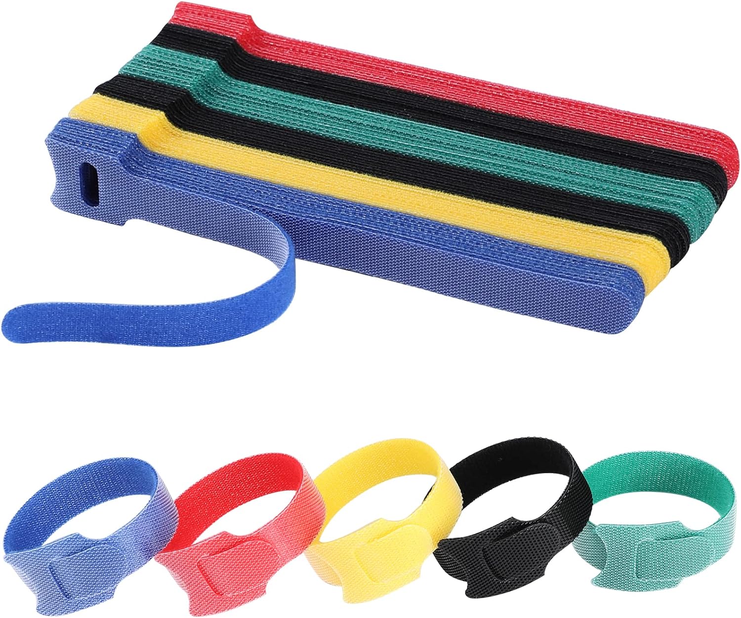 120PCS 6 Inch Cable Ties Reusable Multi-Purpose Wire Ties Cord Organizer Cable Organizer Adjustable Cable Management 5 Colors ? ? ? ? ?