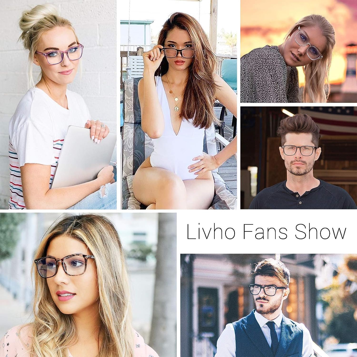 livho 2 Pack Blue Light Blocking Glasses, Computer Reading/Gaming/TV/Phones Glasses for Women Men,Anti Eyestrain & UV Glare (Light Black+Clear) ? ? ? ? ? - Image 6