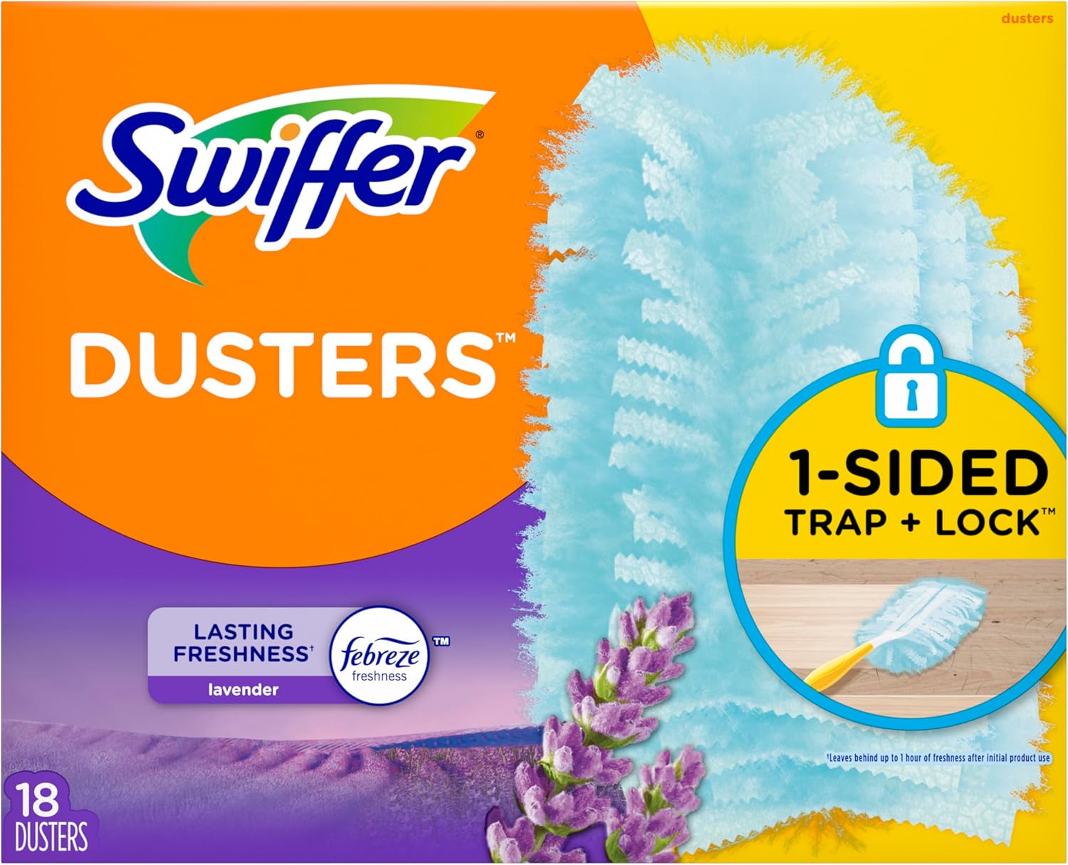Swiffer Dusters Refill for Cleaning, Feather & Microfiber Duster Disposable Alternative, For Dusting Furniture, Blinds, Ceiling Fans, Walls, Helps Remove Allergens, Lavender, 18ct ? ? ? ? ?