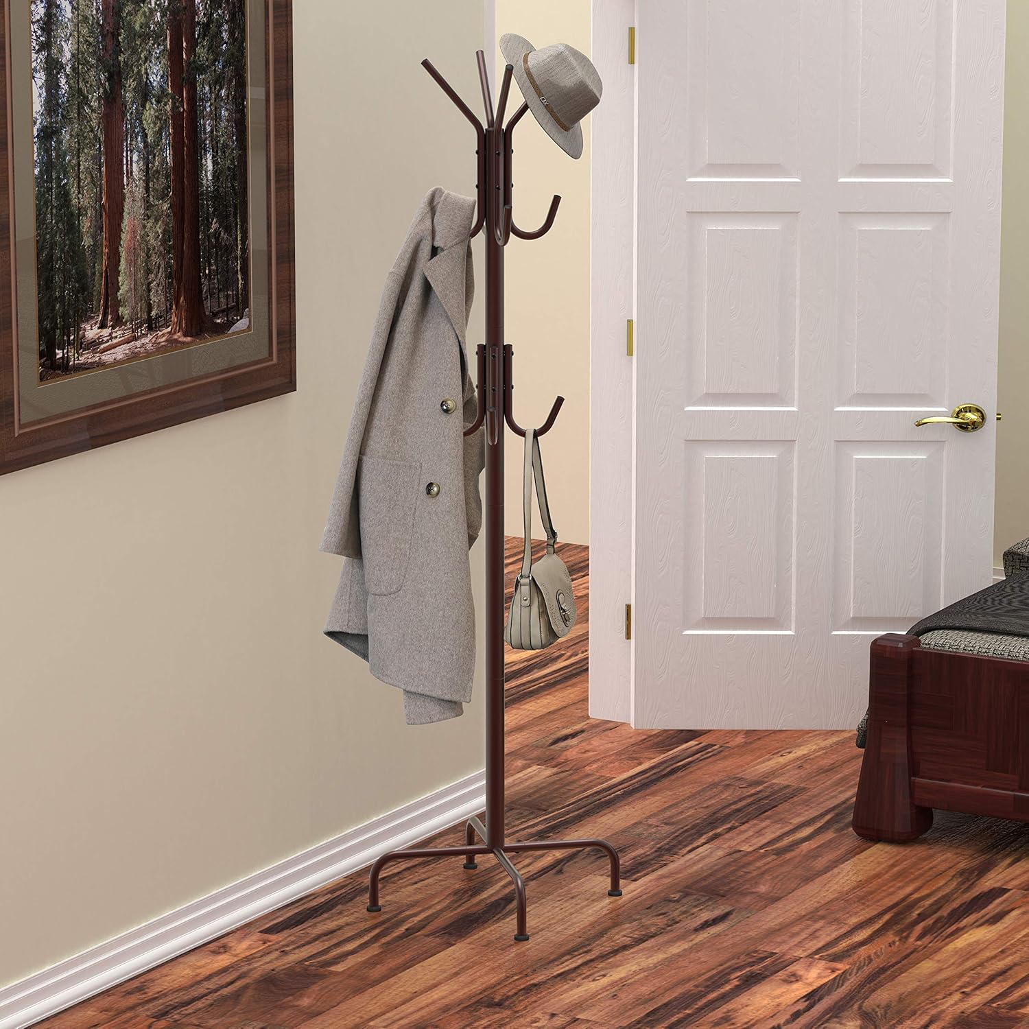 Simple Houseware Standing Coat and Hat Hanger Organizer Rack, Bronze ? ? ? ? ? - Image 3