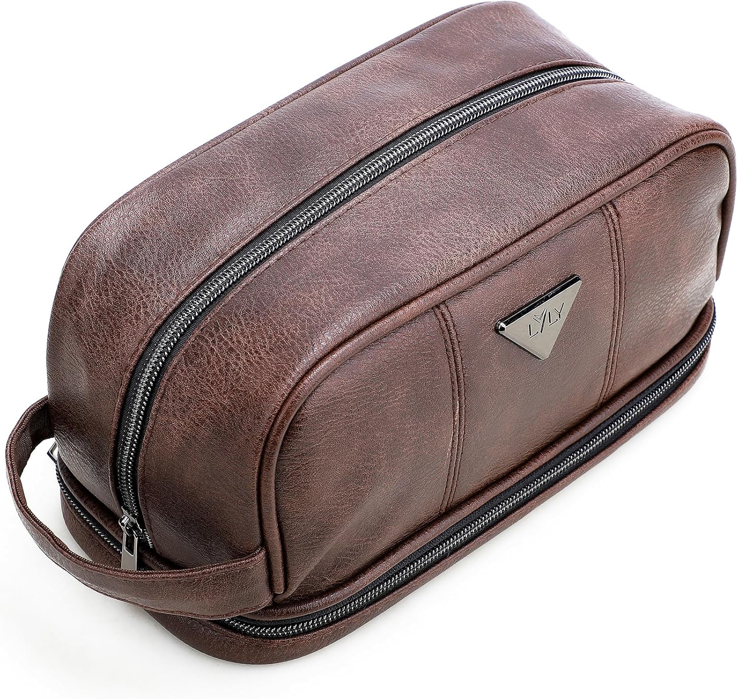emissary Leather Men's Travel Toiletry Bag, Water Resistant Travel Bathroom Bag Men's Shaving Kit, Dopp Kit for Men, Travel Kit Small Bags for Men, Shaving Bag for Travel Accessories ? ? ? ? ?