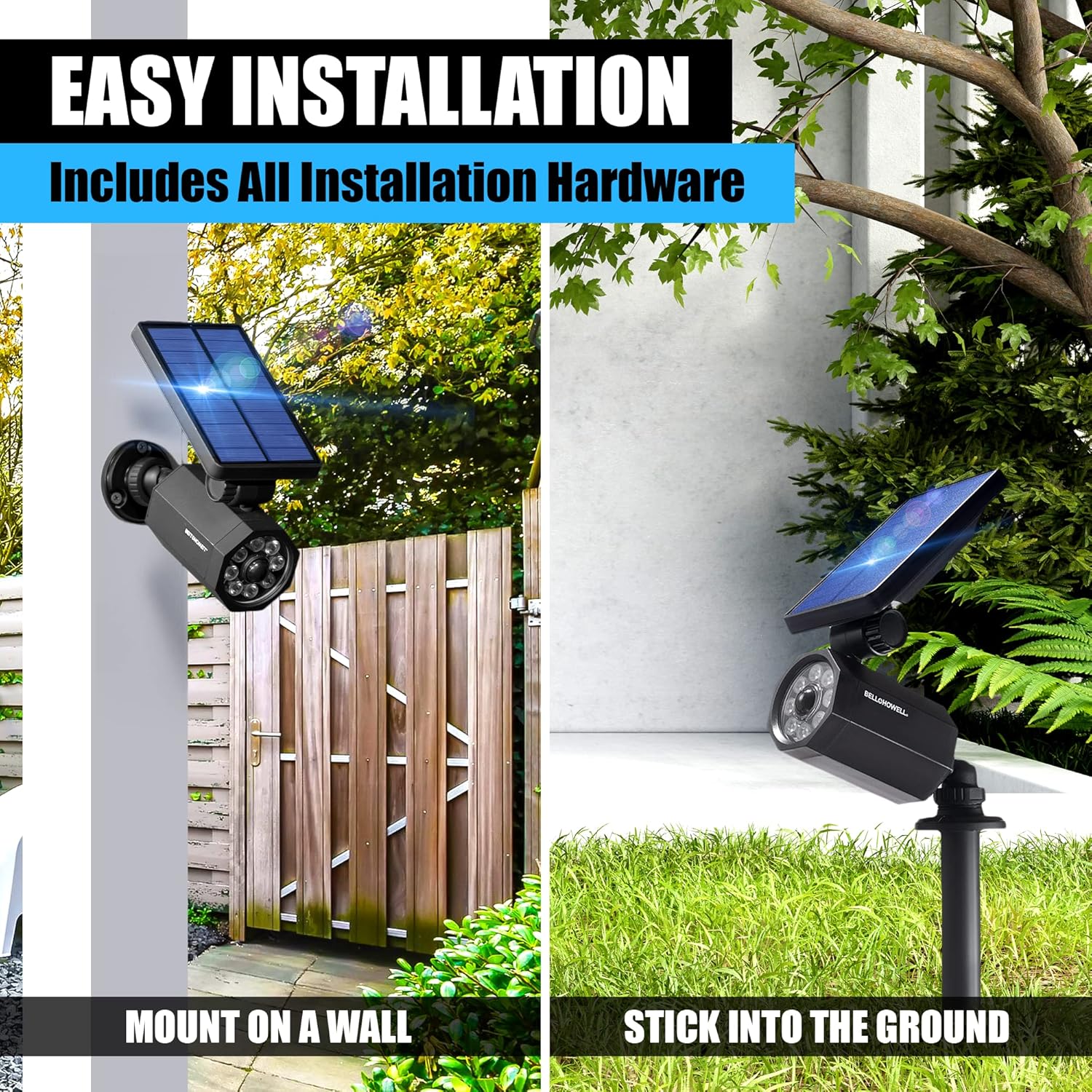 Bell+Howell Bionic Spotlight Motion Solar Spot Lights Outdoor Waterproof, Solar Landscape Lights, Outdoor Solar Yard Lights Weather Resistant, Super Bright LED Lights, for Garden, Lawn As Seen On TV - Image 6