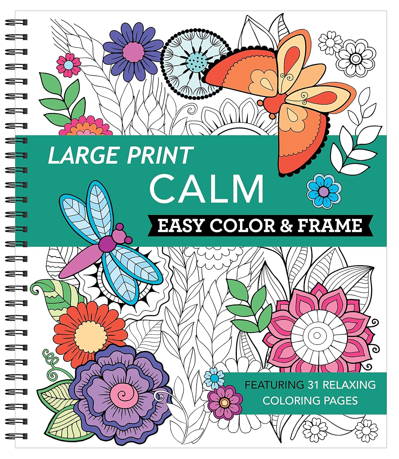 Large Print Easy Color & Frame - Calm (Stress Free Coloring Book) ? ? ? ? ?