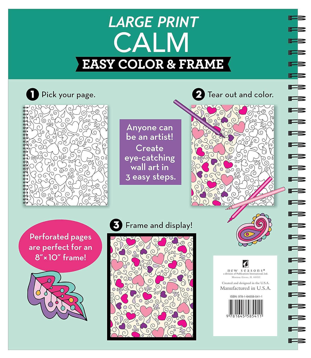 Large Print Easy Color & Frame - Calm (Stress Free Coloring Book) ? ? ? ? ? - Image 2